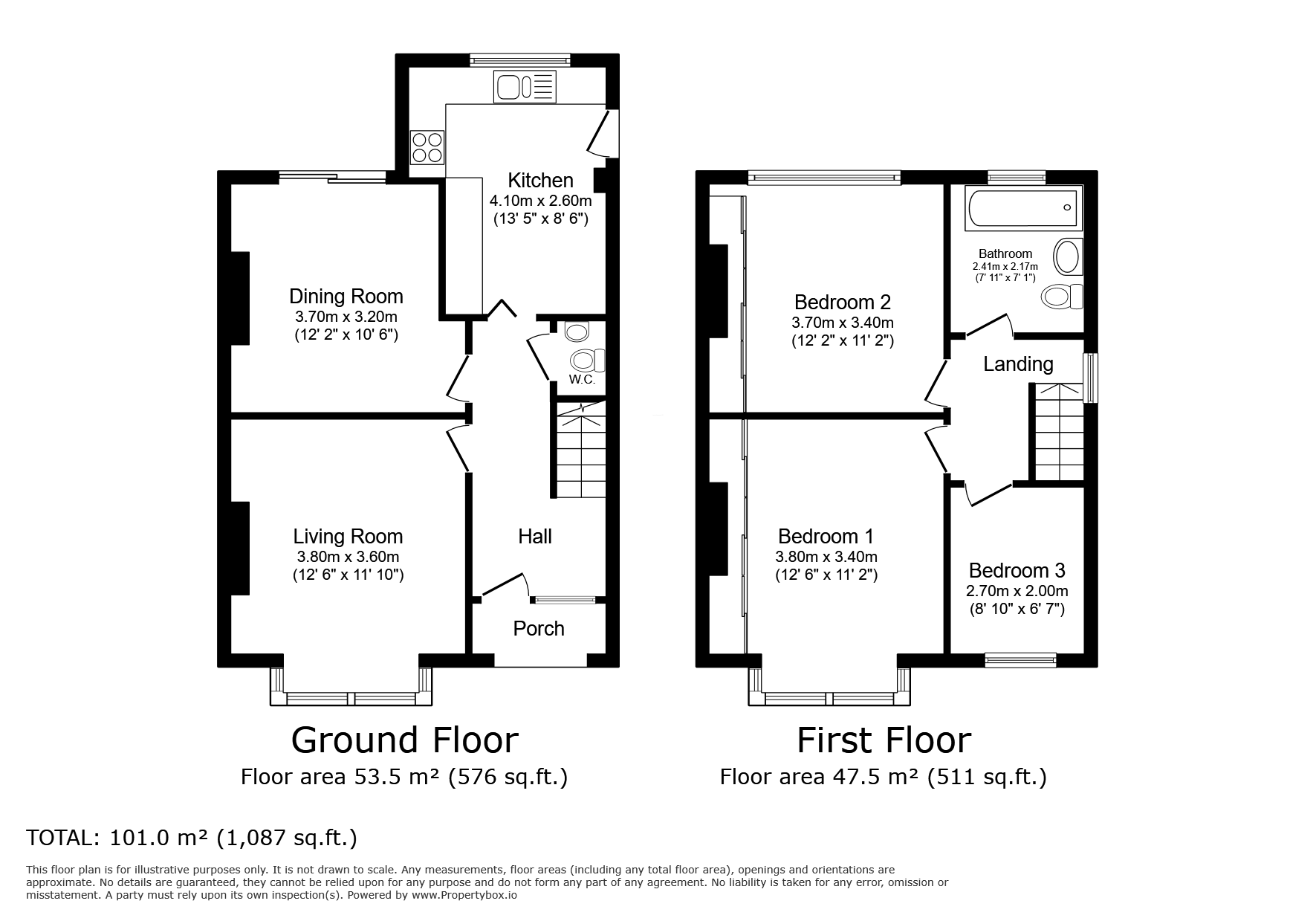 3 bed semi-detached house for sale in St Laurence Way, Slough - Property Floorplan