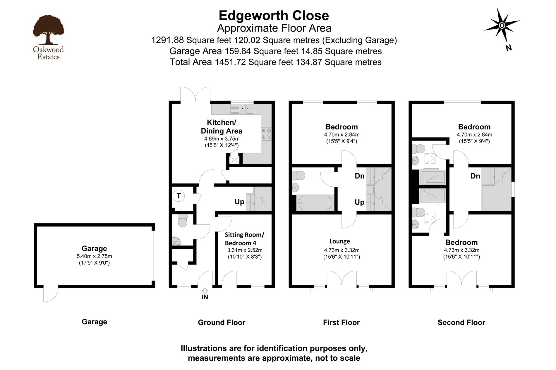 4 bed town house for sale in Edgeworth Close, Langley - Property Floorplan