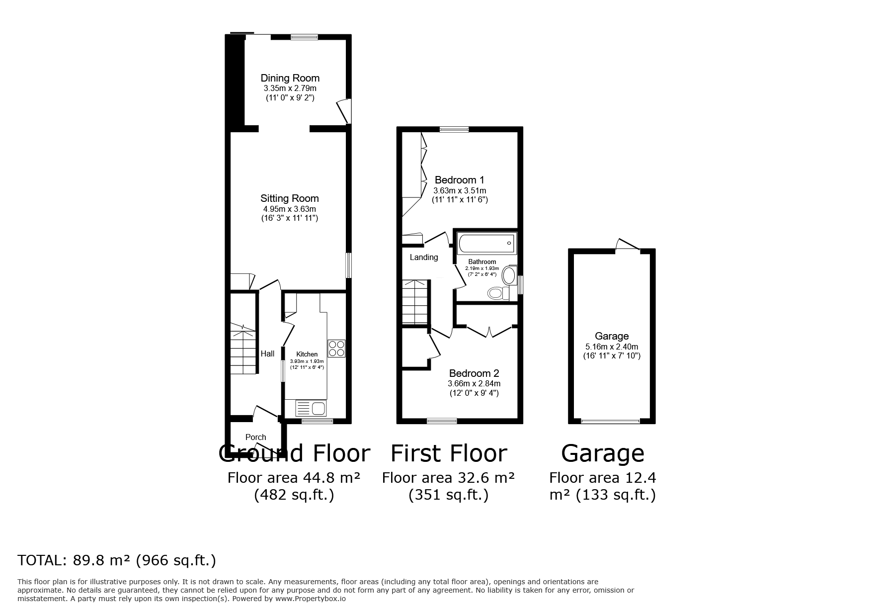 2 bed end of terrace house for sale in Leas Drive, Iver - Property Floorplan