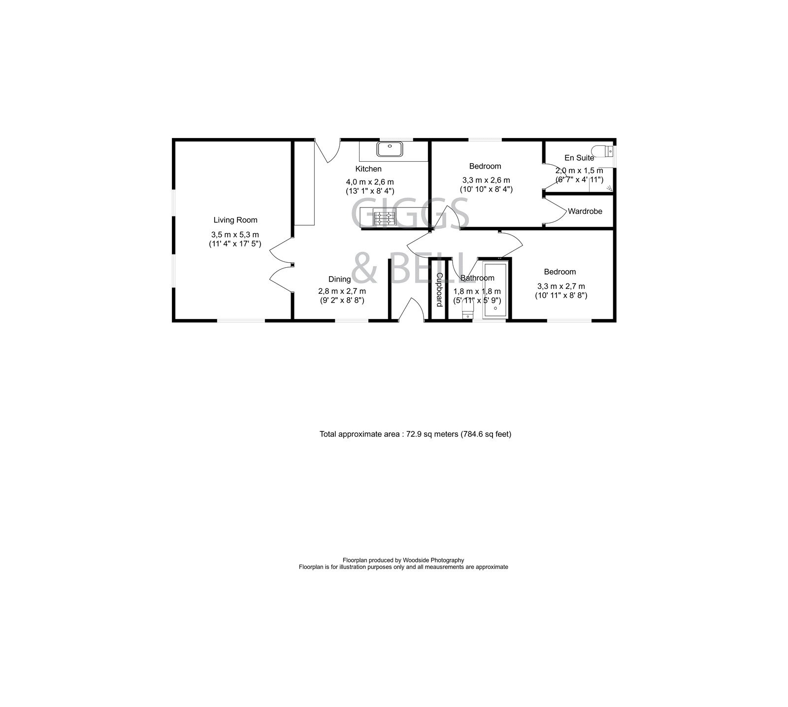 2 bed detached house for sale, Shefford - Property Floorplan