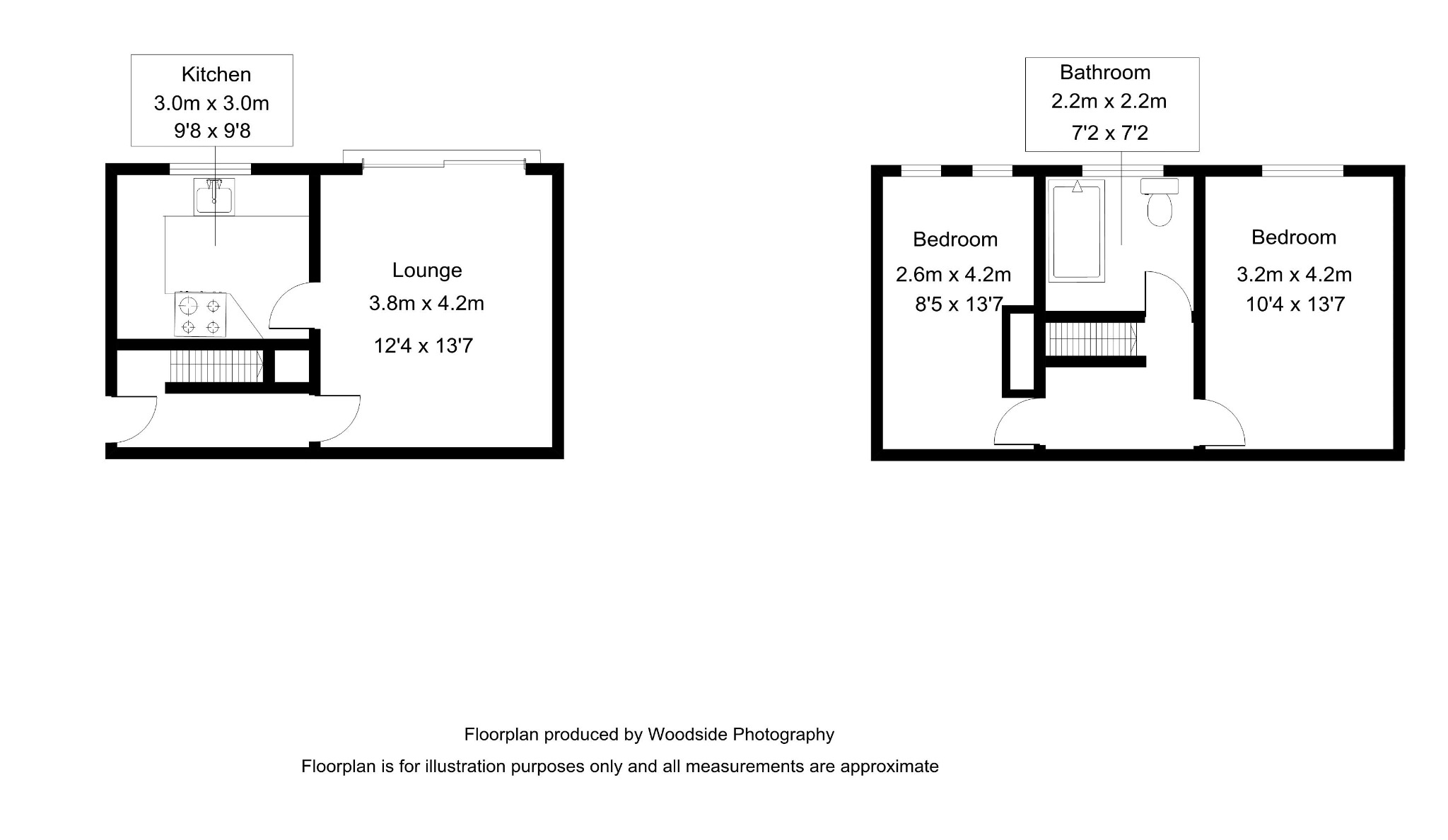 2 bed flat for sale in The Larches, Luton - Property Floorplan