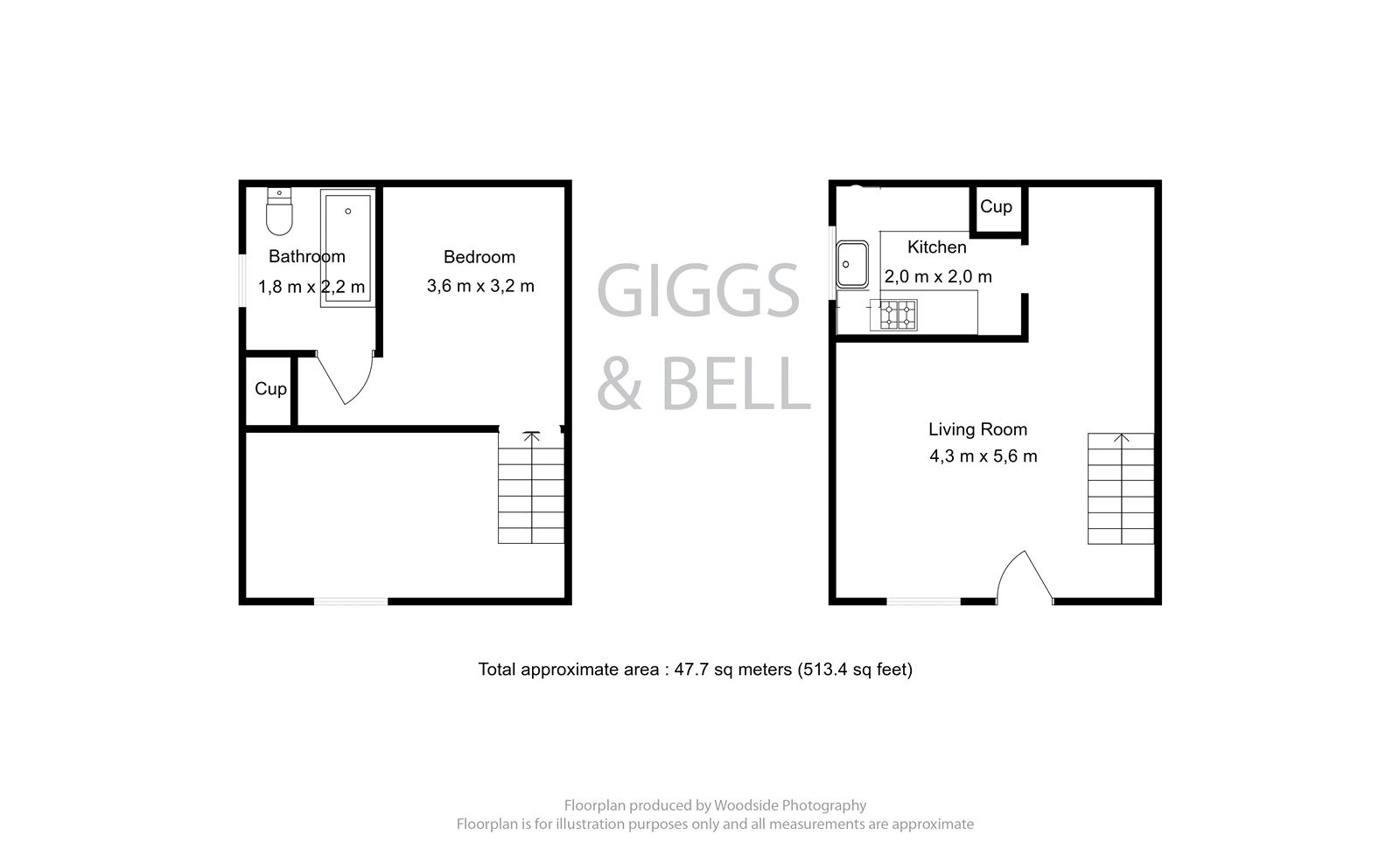 1 bed terraced house for sale in Oregon Way, Luton - Property Floorplan