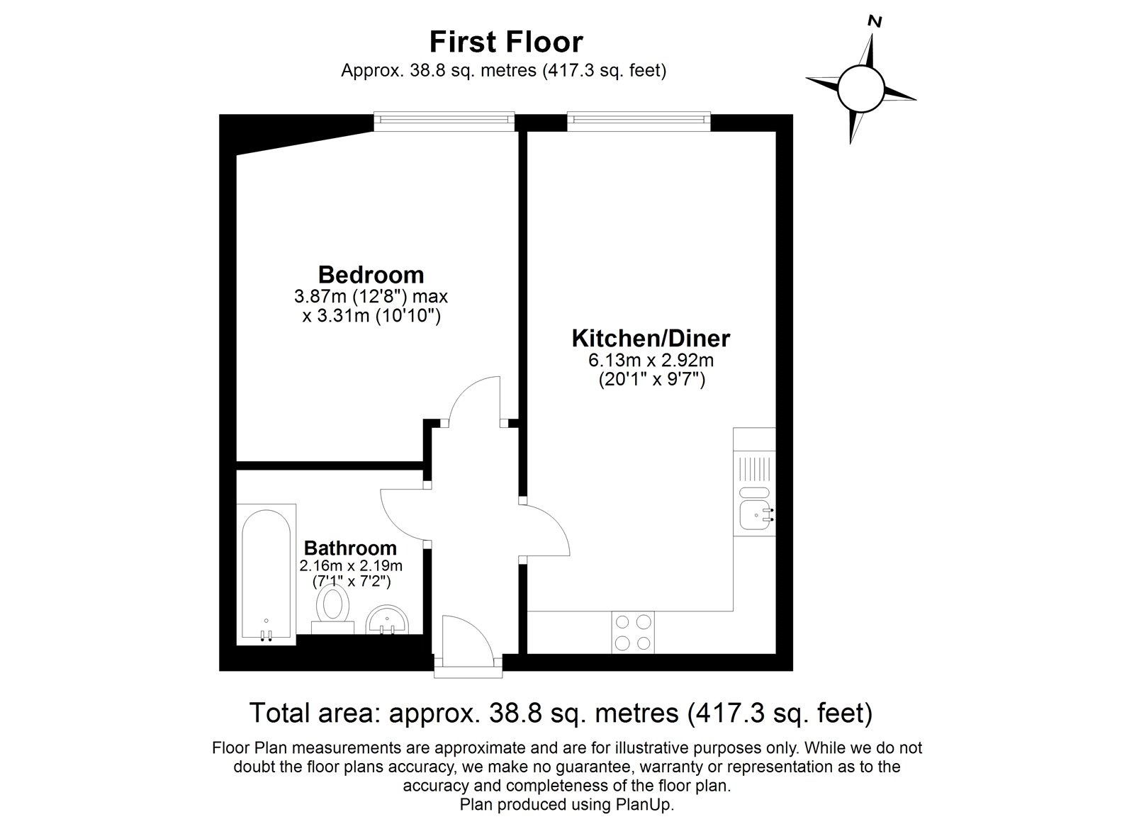 1 bed for sale in 17-21 Napier Road, LU1 1RF - Property Floorplan
