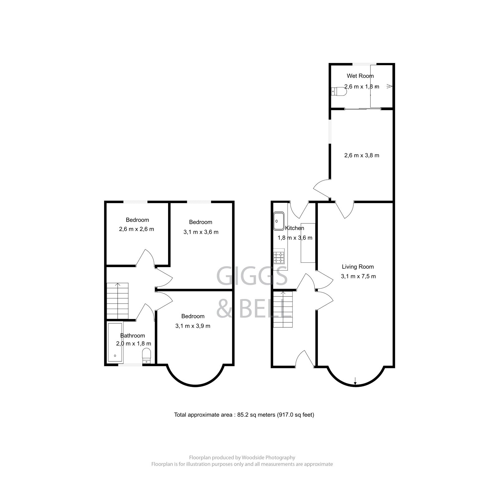4 bed terraced house for sale in Chester Avenue, Luton - Property Floorplan