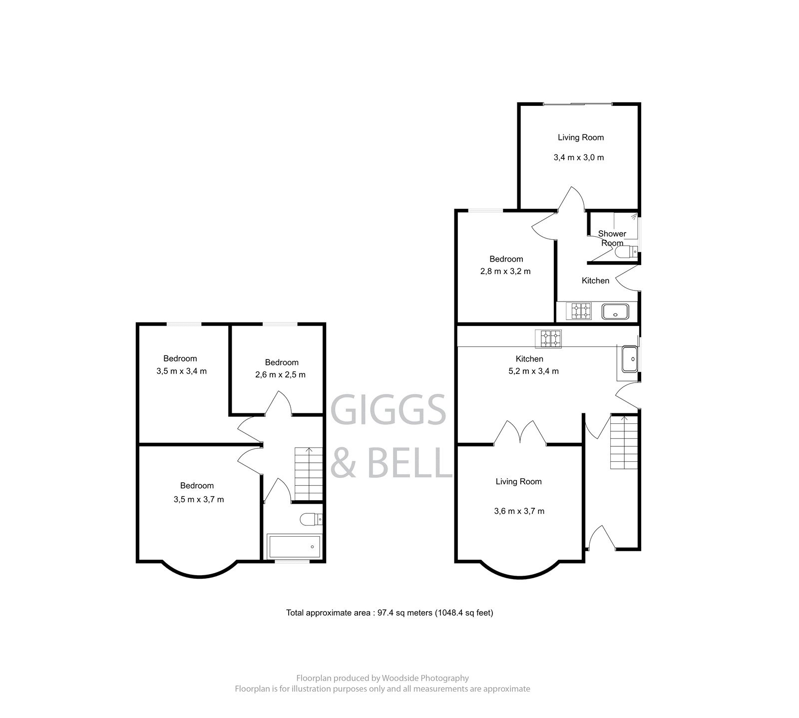 3 bed semi-detached house for sale in Stanford Road, Luton - Property Floorplan