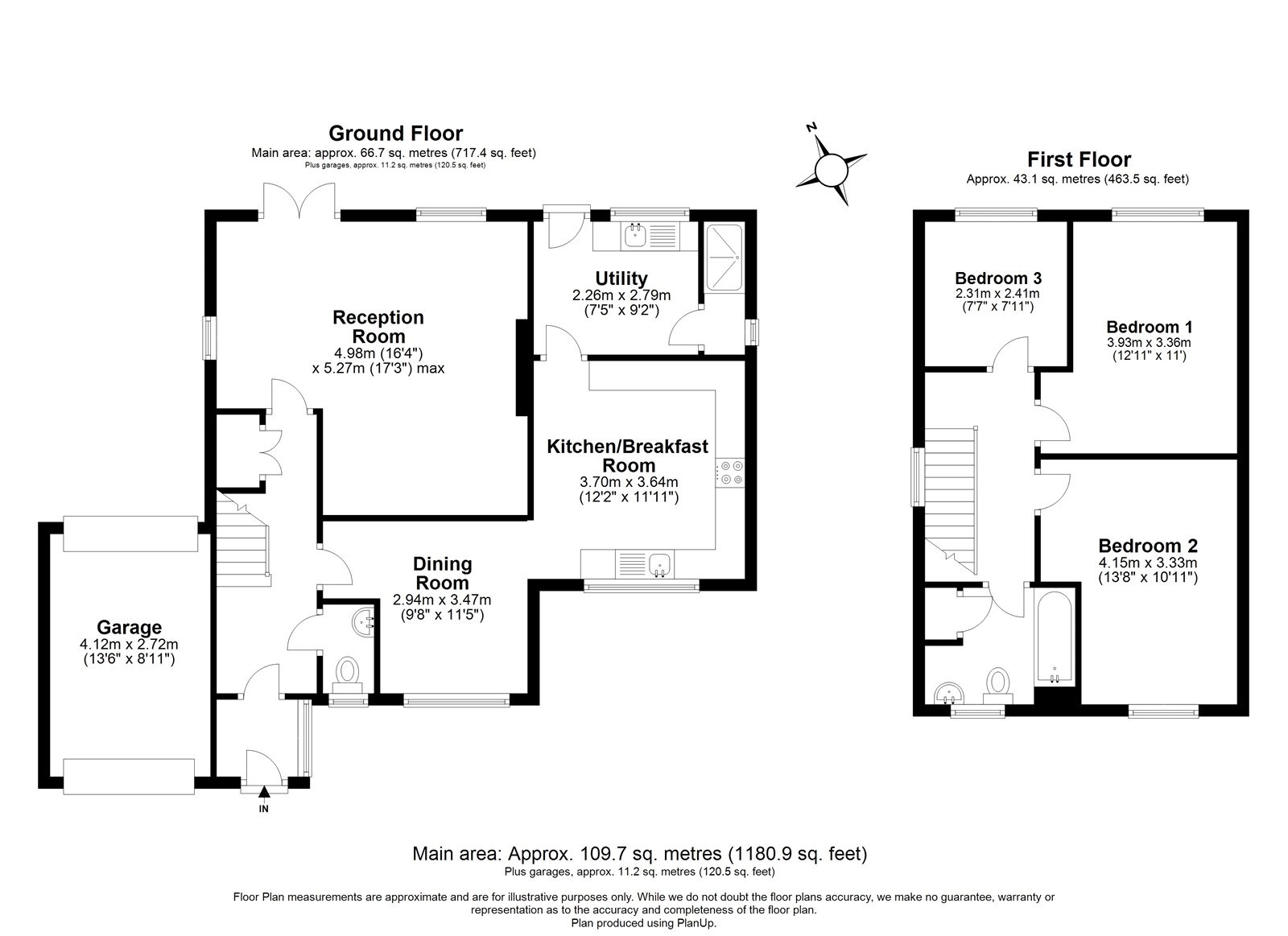 3 bed detached house for sale in Barford Rise, Luton - Property Floorplan