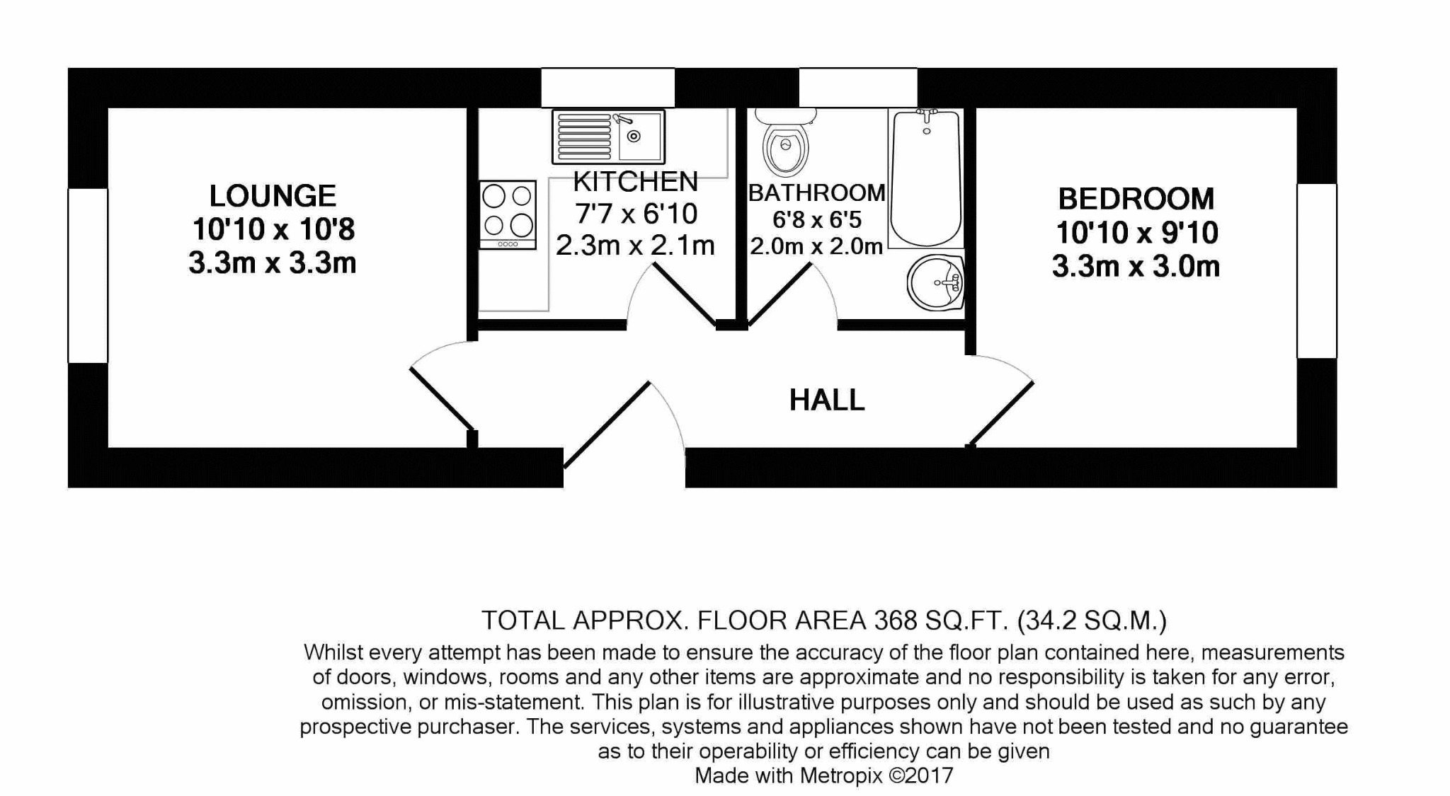 1 bed flat for sale in Cardigan Street, Luton - Property Floorplan