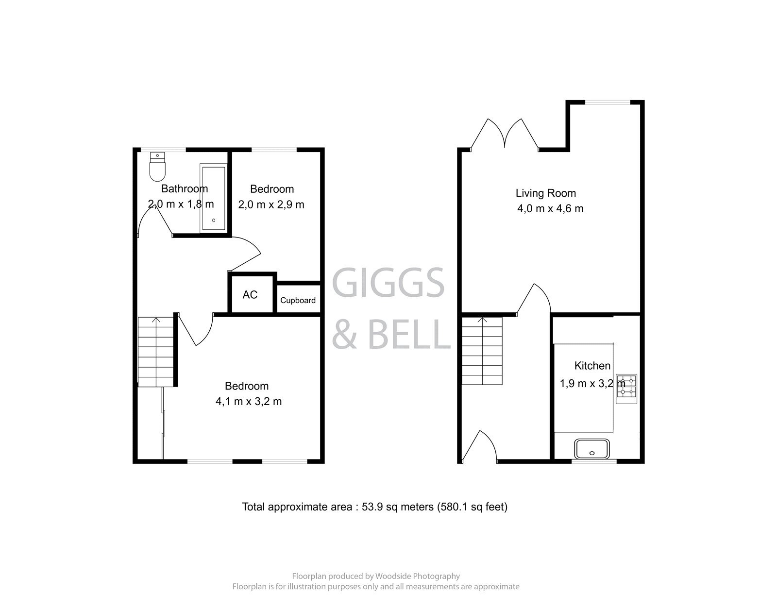2 bed terraced house for sale in Edkins Close, Luton - Property Floorplan