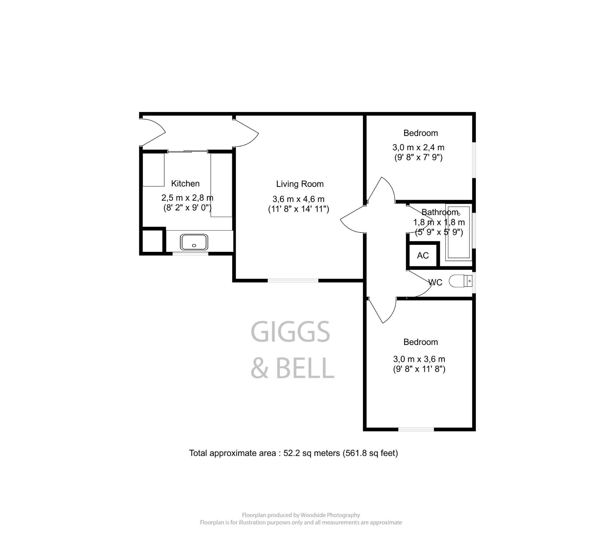 2 bed flat for sale in New Bedford Road, Luton - Property Floorplan