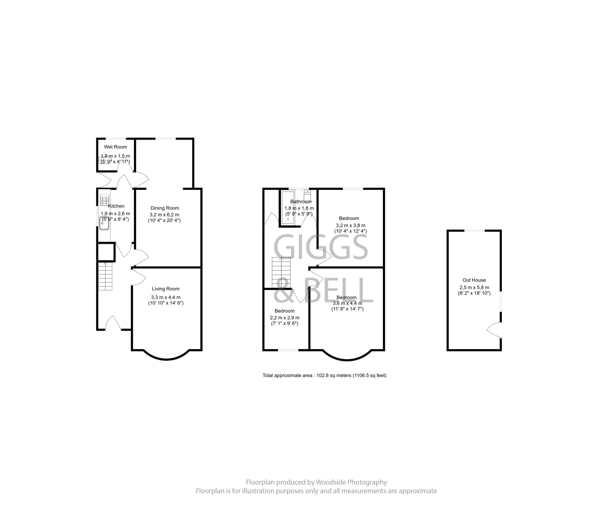 3 bed terraced house for sale in Clarendon Road, Luton - Property Floorplan