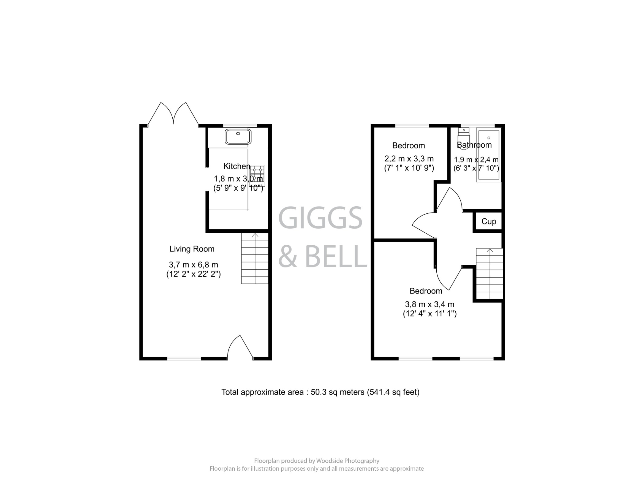 2 bed semi-detached house for sale in Rudyard Close, Luton - Property Floorplan
