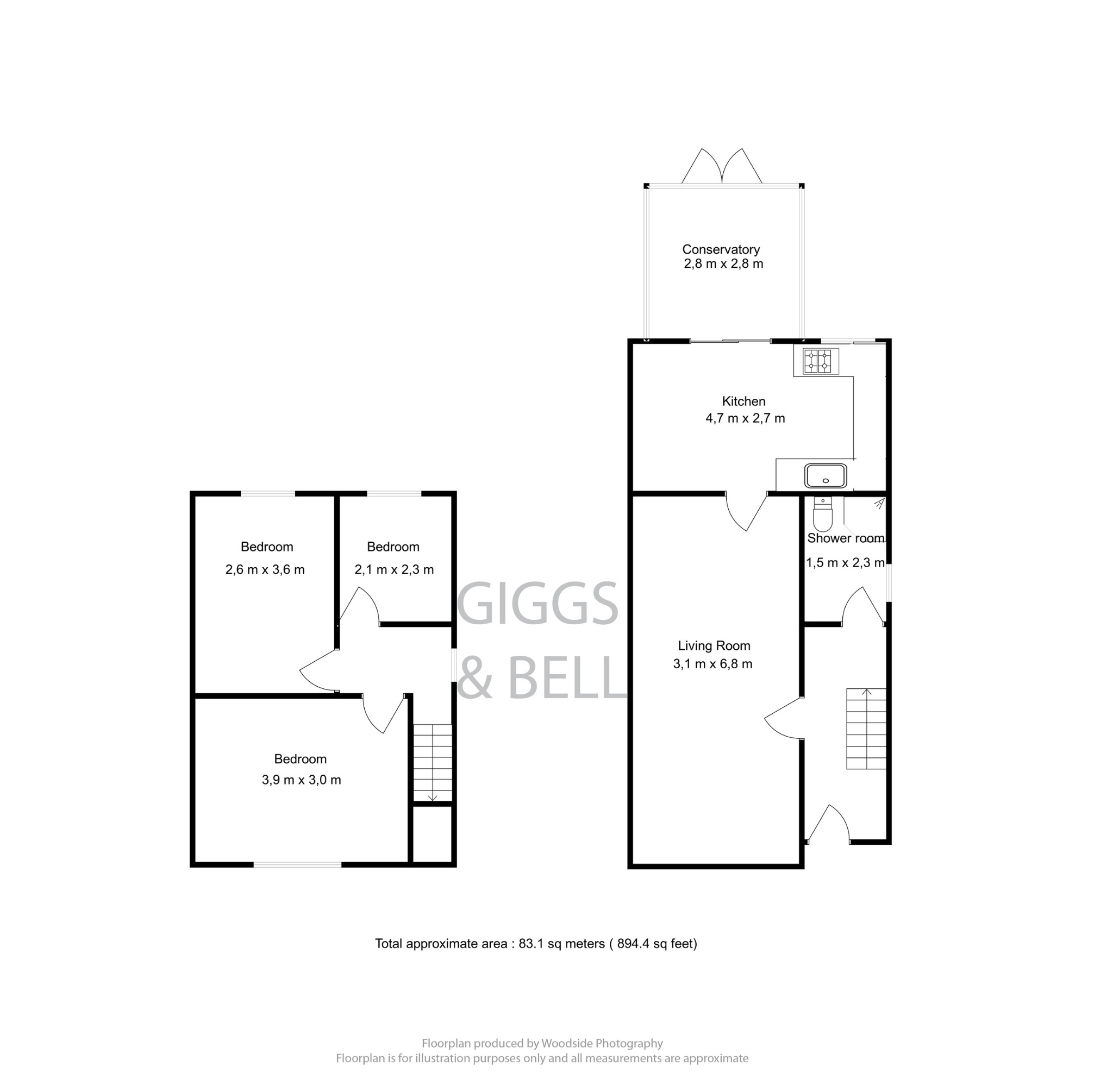 3 bed semi-detached house for sale in Chesford Road, Luton - Property Floorplan