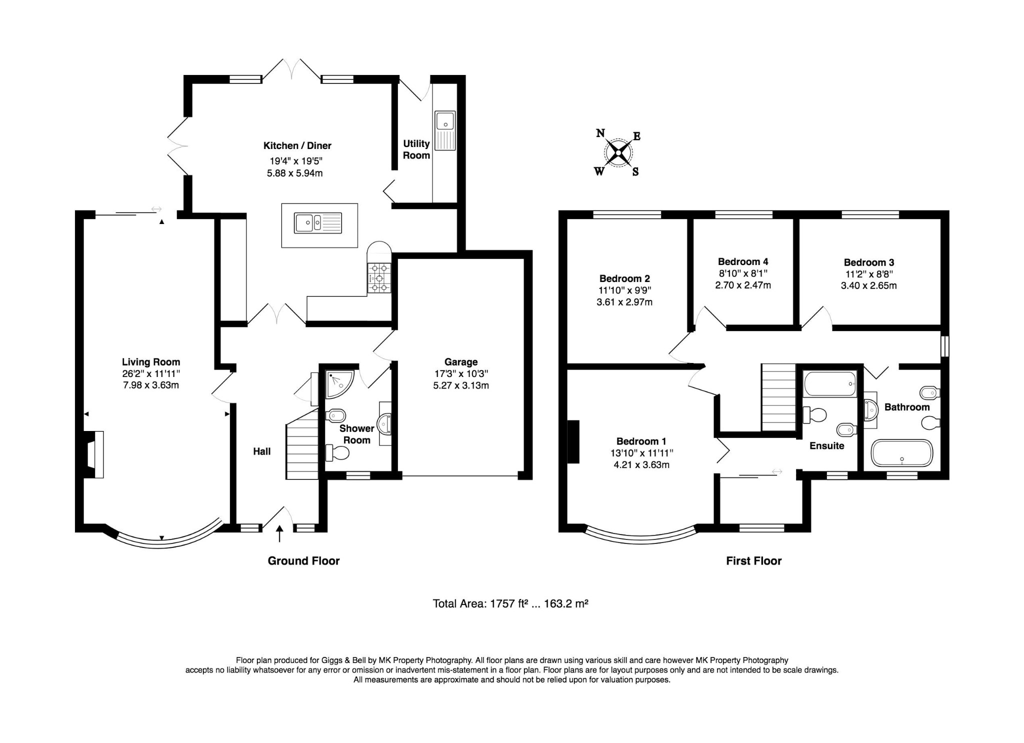 4 bed semi-detached house for sale in Compton Avenue, Luton - Property Floorplan