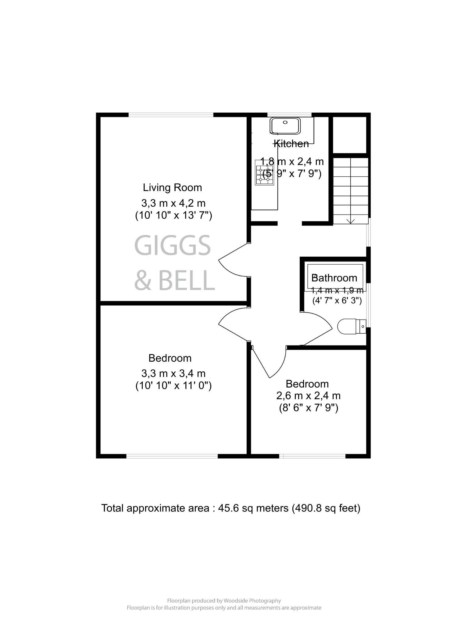2 bed maisonette for sale in Birchen Grove, Luton - Property Floorplan