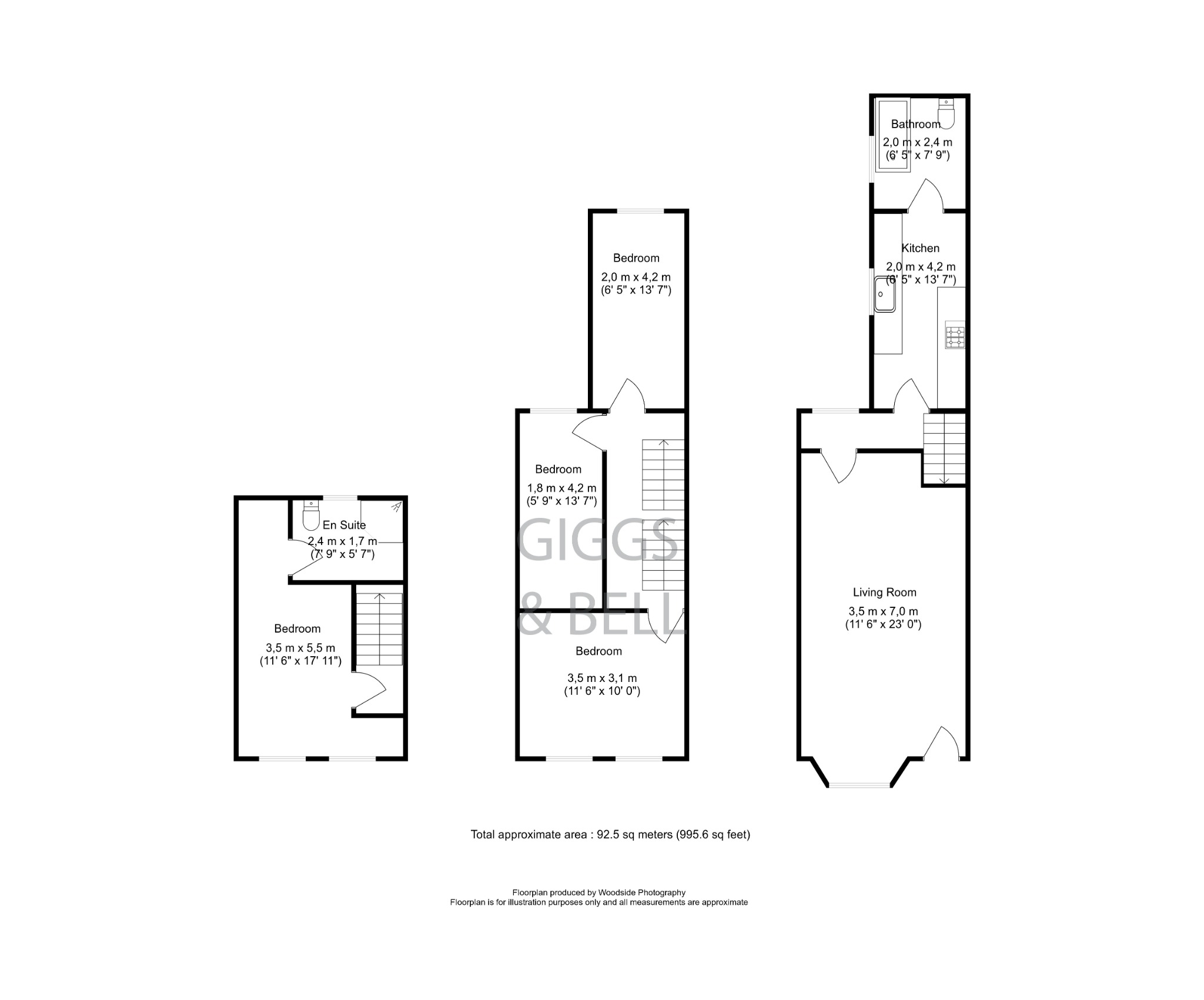 4 bed terraced house for sale in Russell Rise, Luton - Property Floorplan
