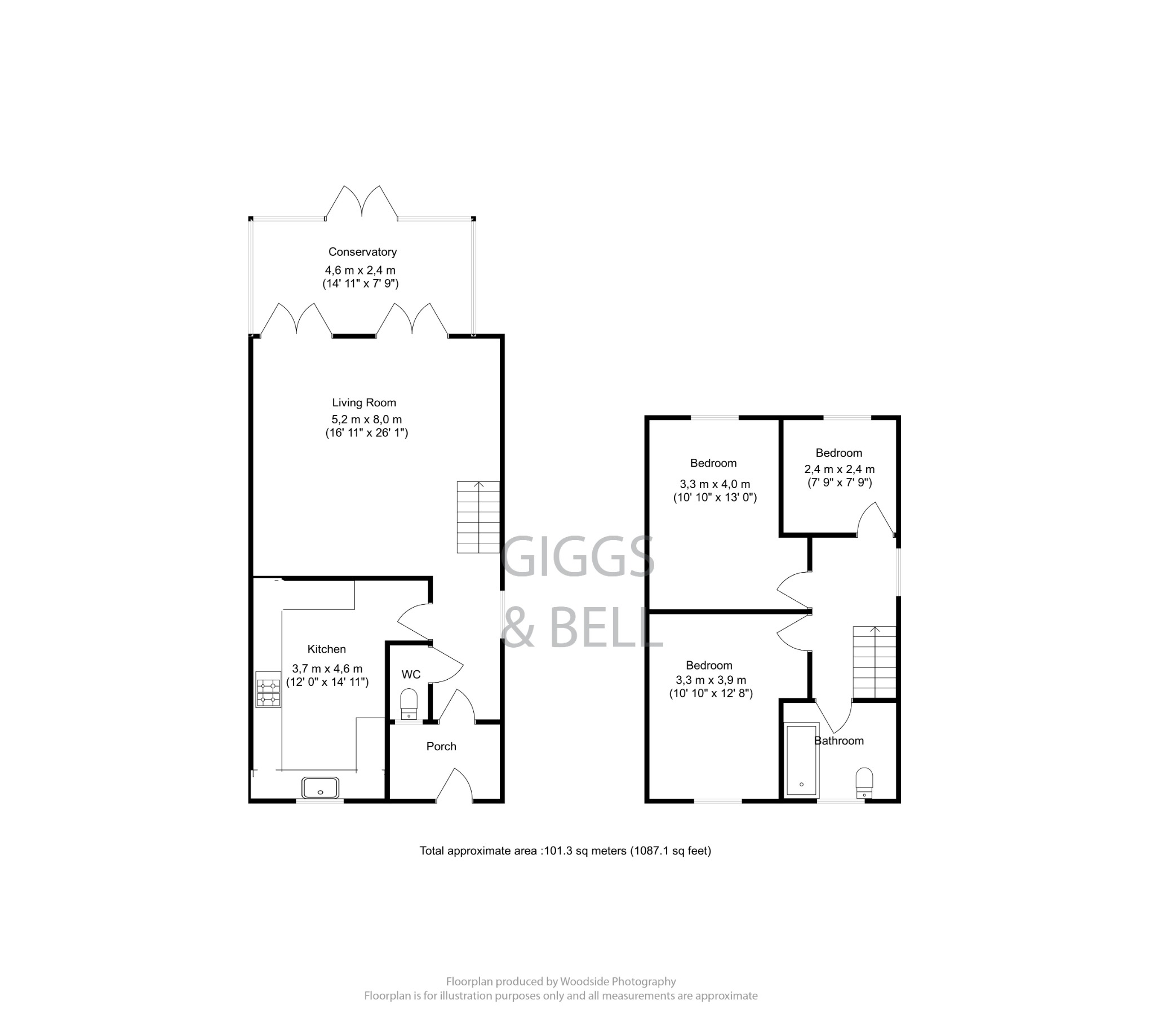 3 bed link detached house for sale in Raynham Way, Luton - Property Floorplan