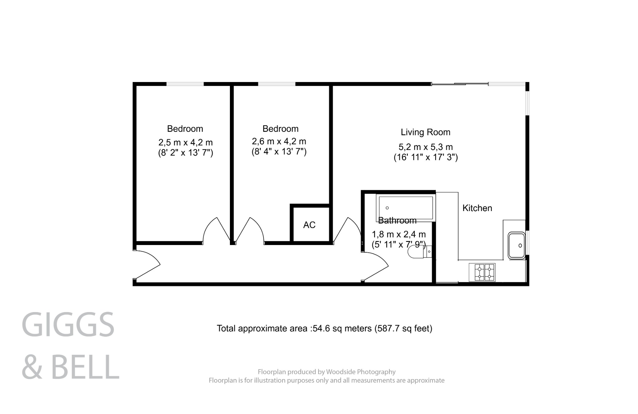 2 bed flat for sale in Primrose Close, Luton - Property Floorplan
