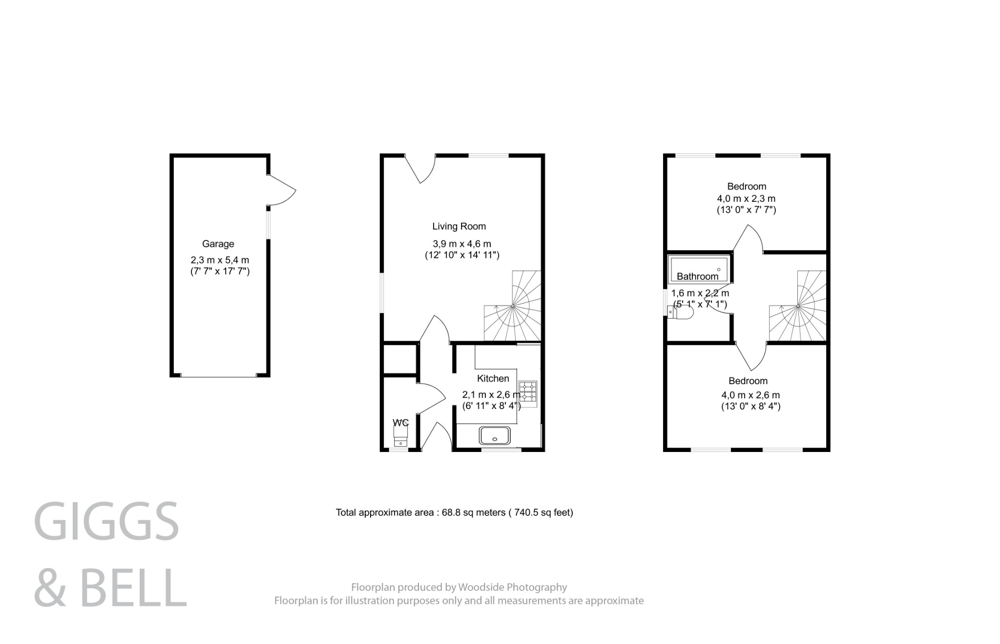 2 bed semi-detached house for sale in Rushall Green, Luton - Property Floorplan
