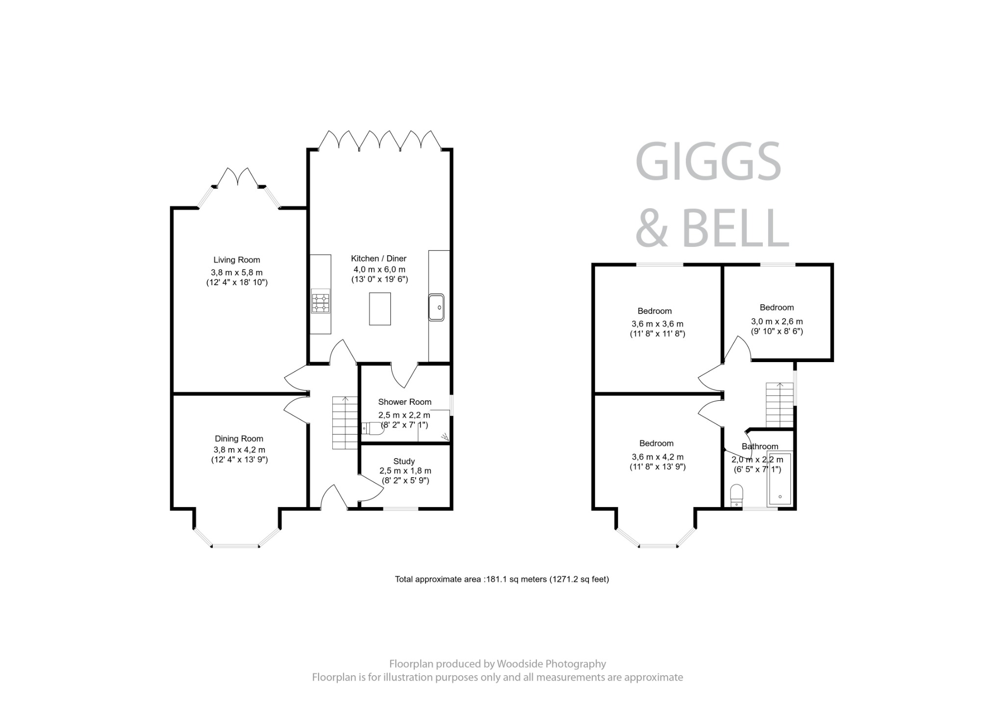 3 bed semi-detached house for sale in Knoll Rise, Luton - Property Floorplan
