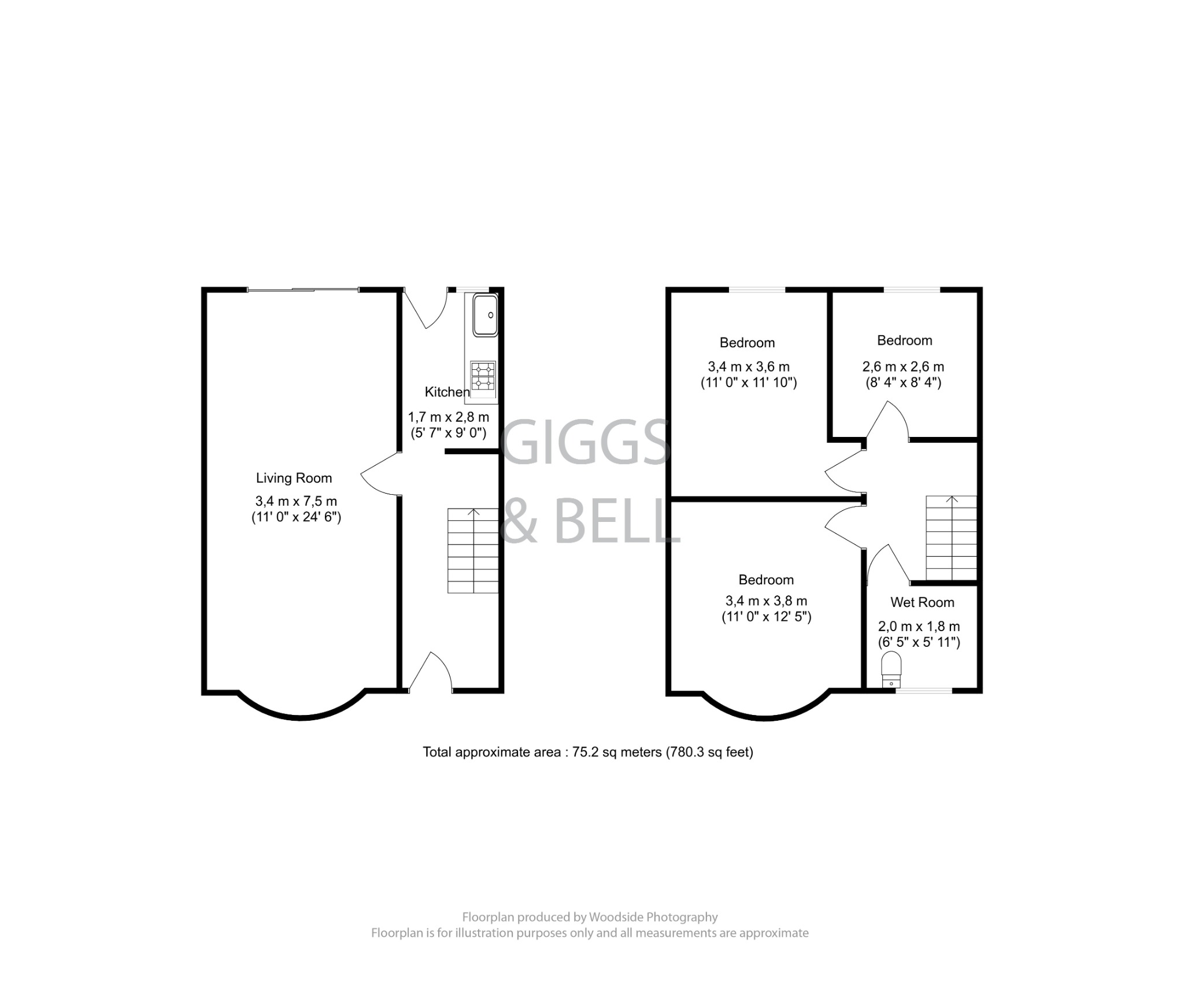 3 bed terraced house for sale in Chester Avenue, Luton - Property Floorplan