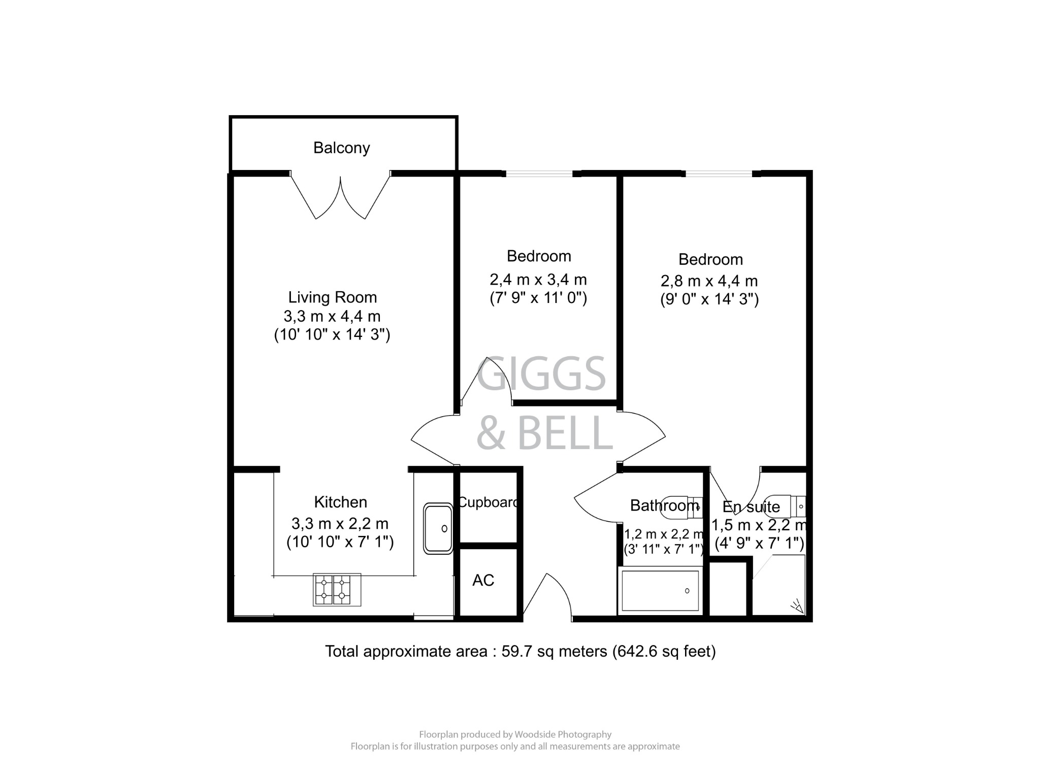 2 bed flat for sale in Holly Street - Property Floorplan