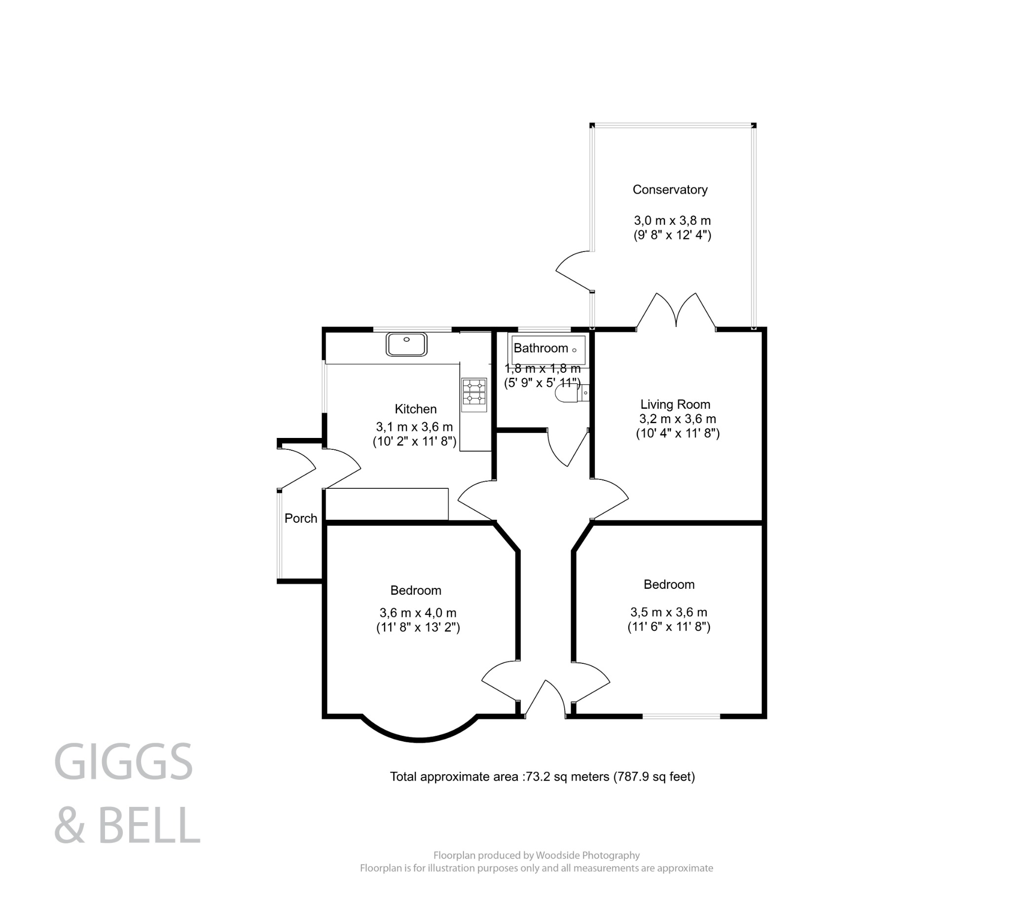 2 bed semi-detached bungalow for sale in Bishopscote Road, Luton - Property Floorplan