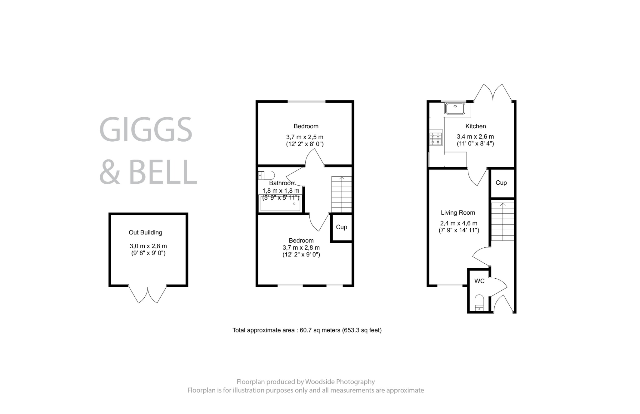 2 bed terraced house for sale in Guardian Way, Luton - Property Floorplan