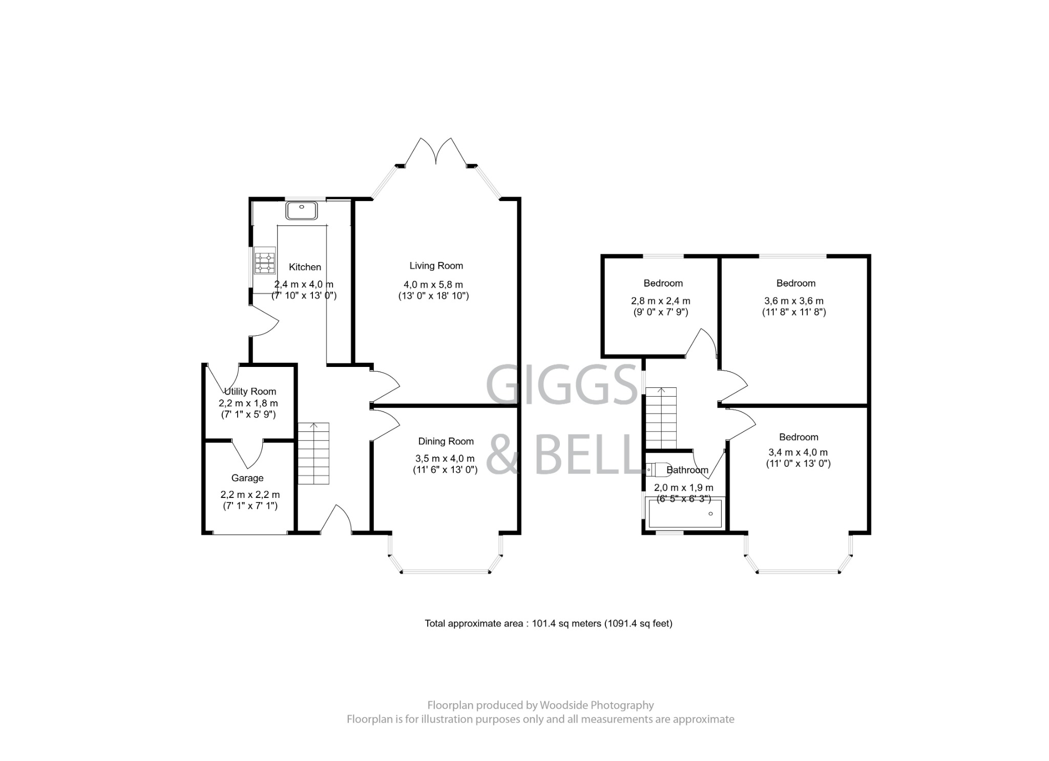3 bed semi-detached house for sale in Knoll Rise, Luton - Property Floorplan