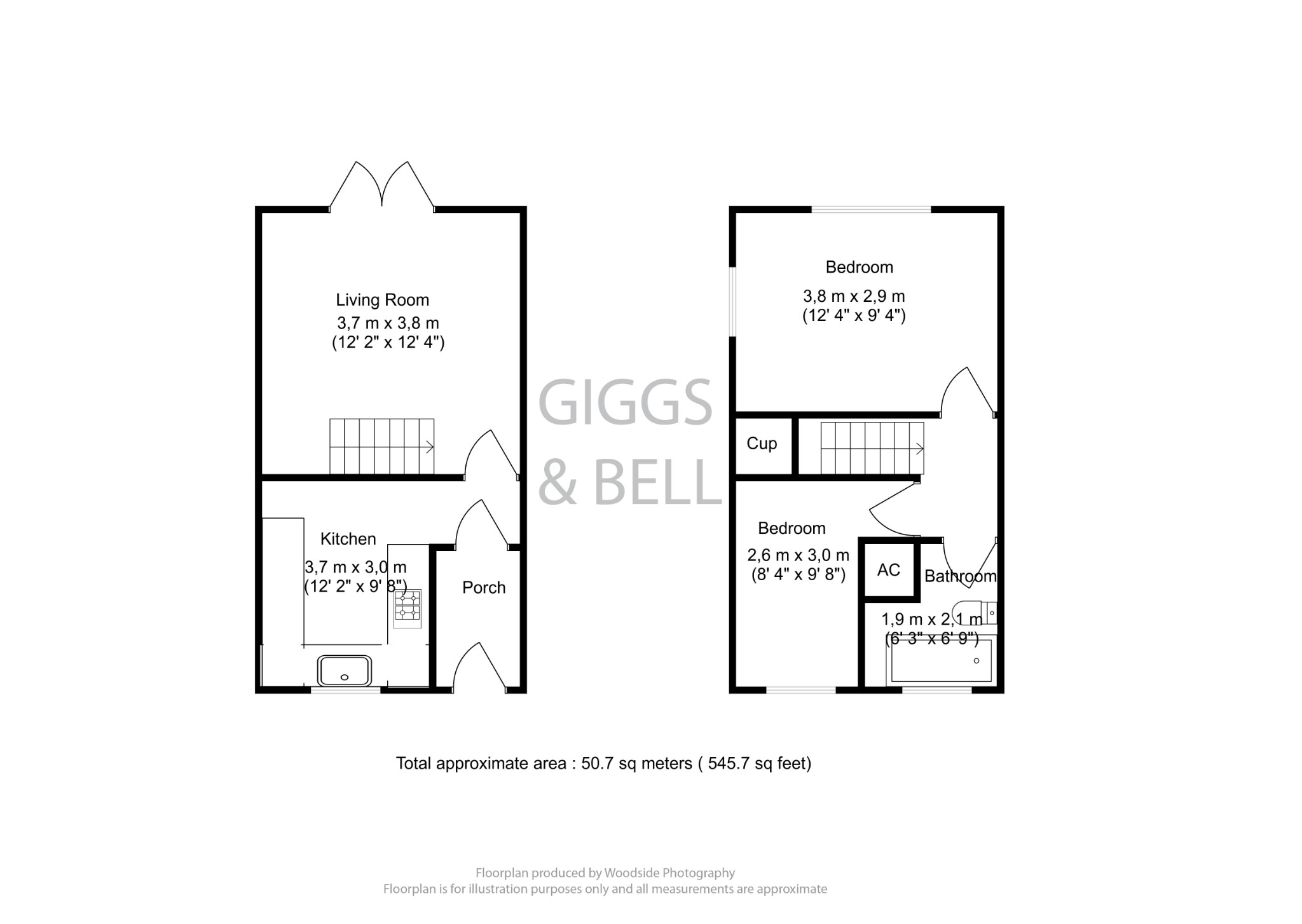 2 bed semi-detached house for sale in Felton Close, Luton - Property Floorplan
