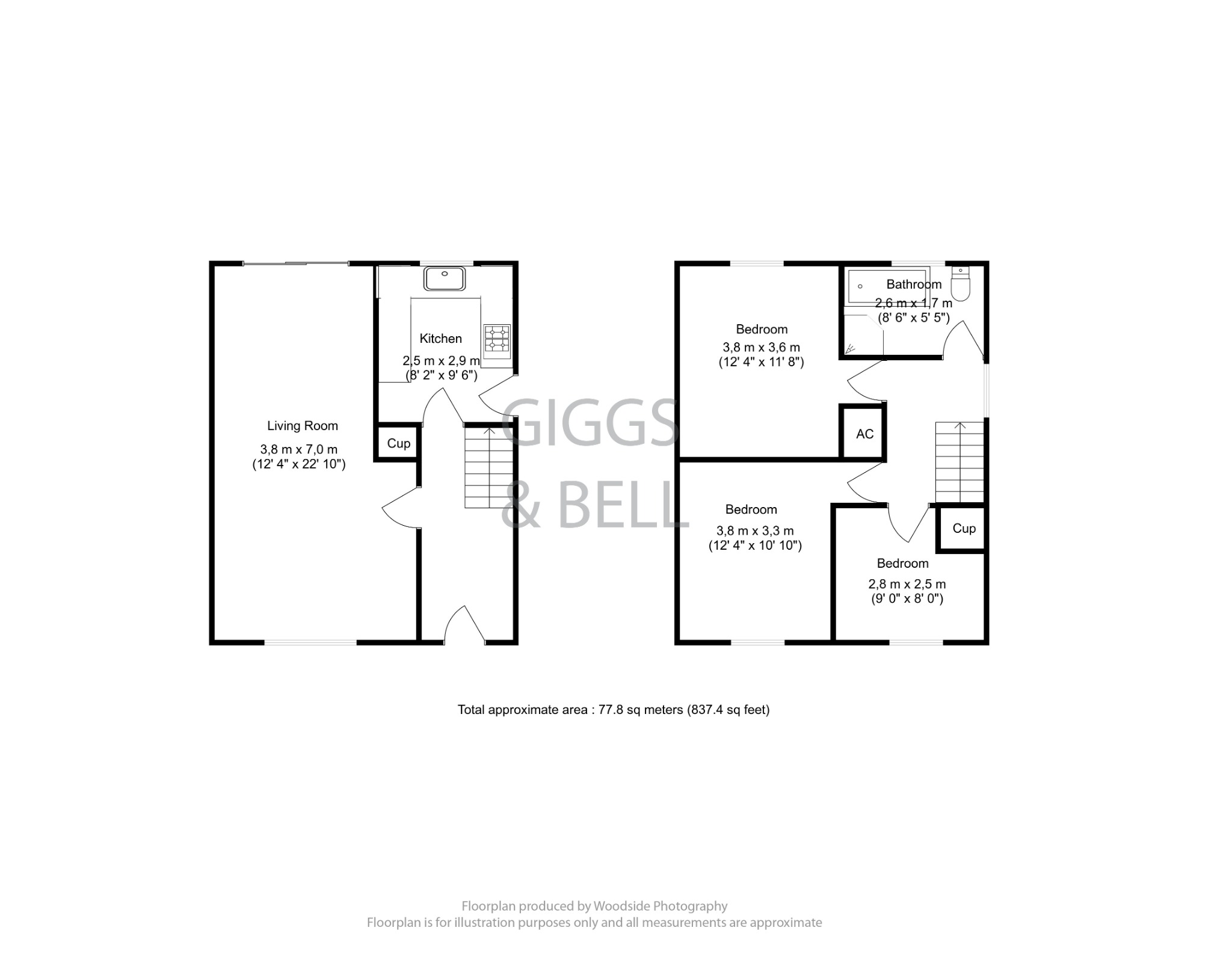 3 bed semi-detached house for sale in Brompton Close, Luton - Property Floorplan