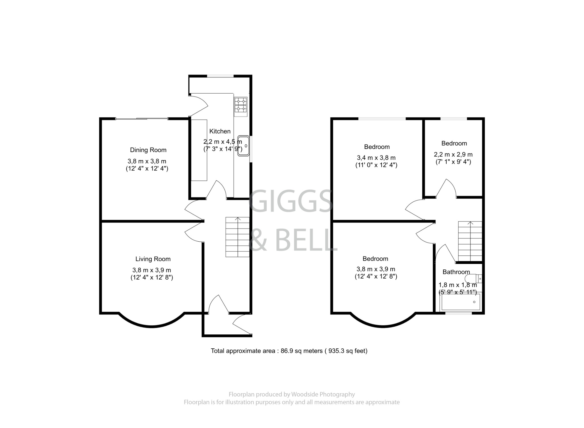 3 bed semi-detached house for sale in Durham Road, Luton - Property Floorplan