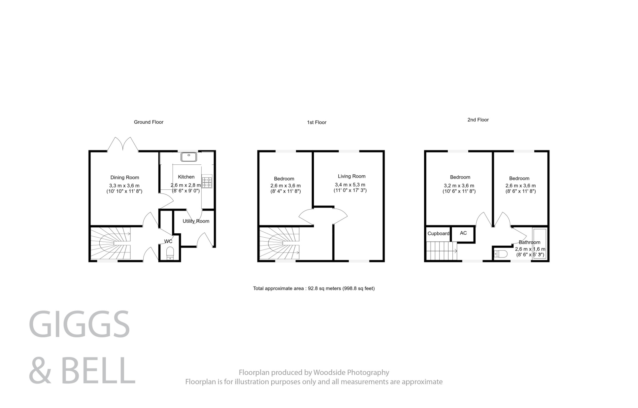 3 bed town house for sale in Butterworth Path, Luton - Property Floorplan