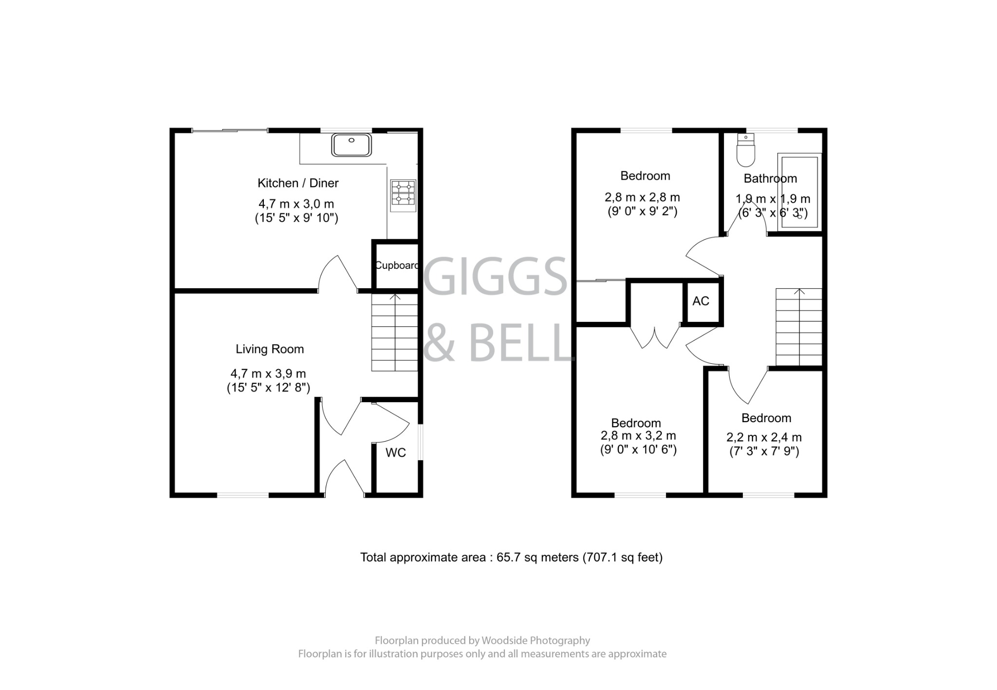 3 bed terraced house for sale in Malthouse Green, Luton - Property Floorplan