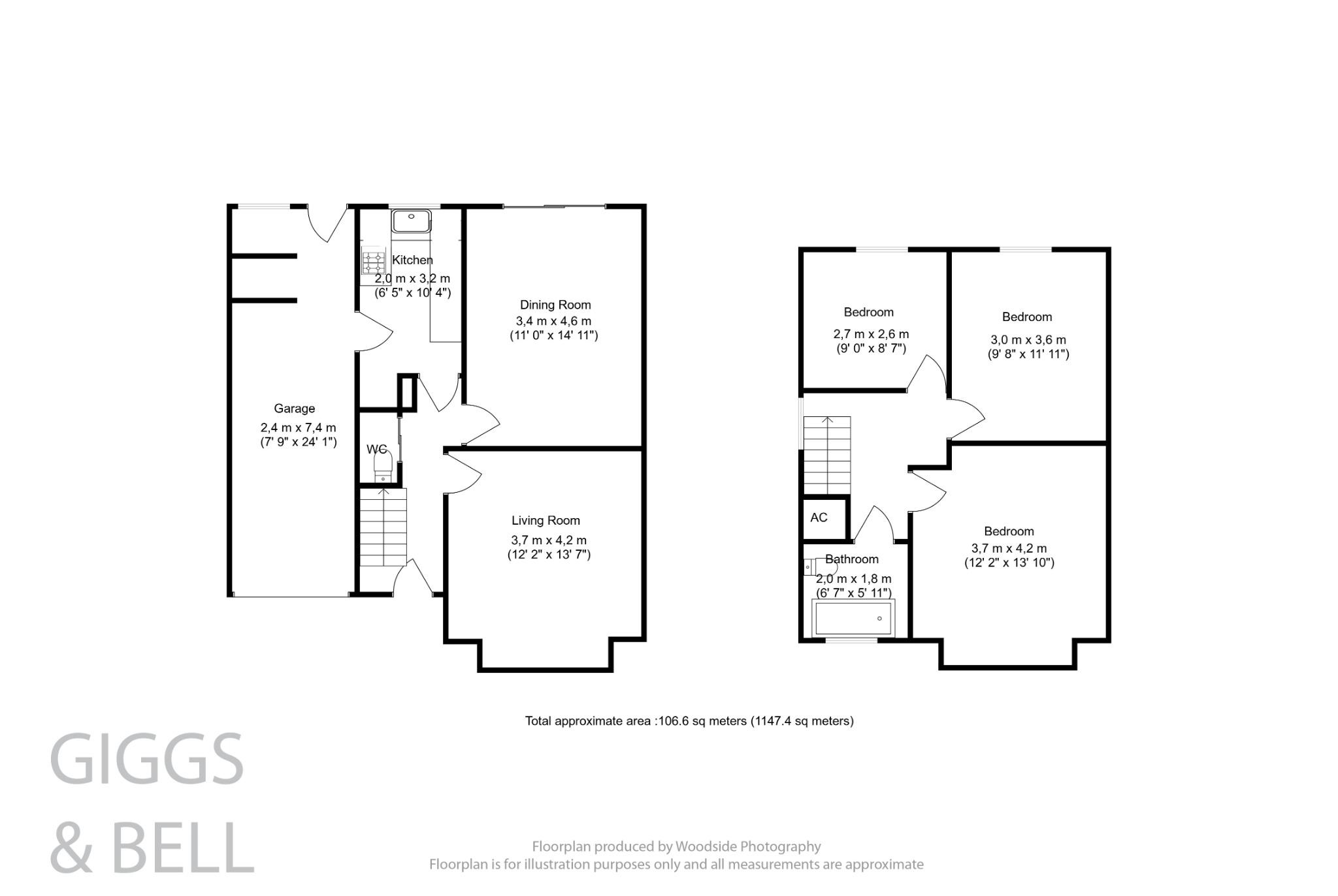 3 bed semi-detached house for sale in West Hill Road, Luton - Property Floorplan