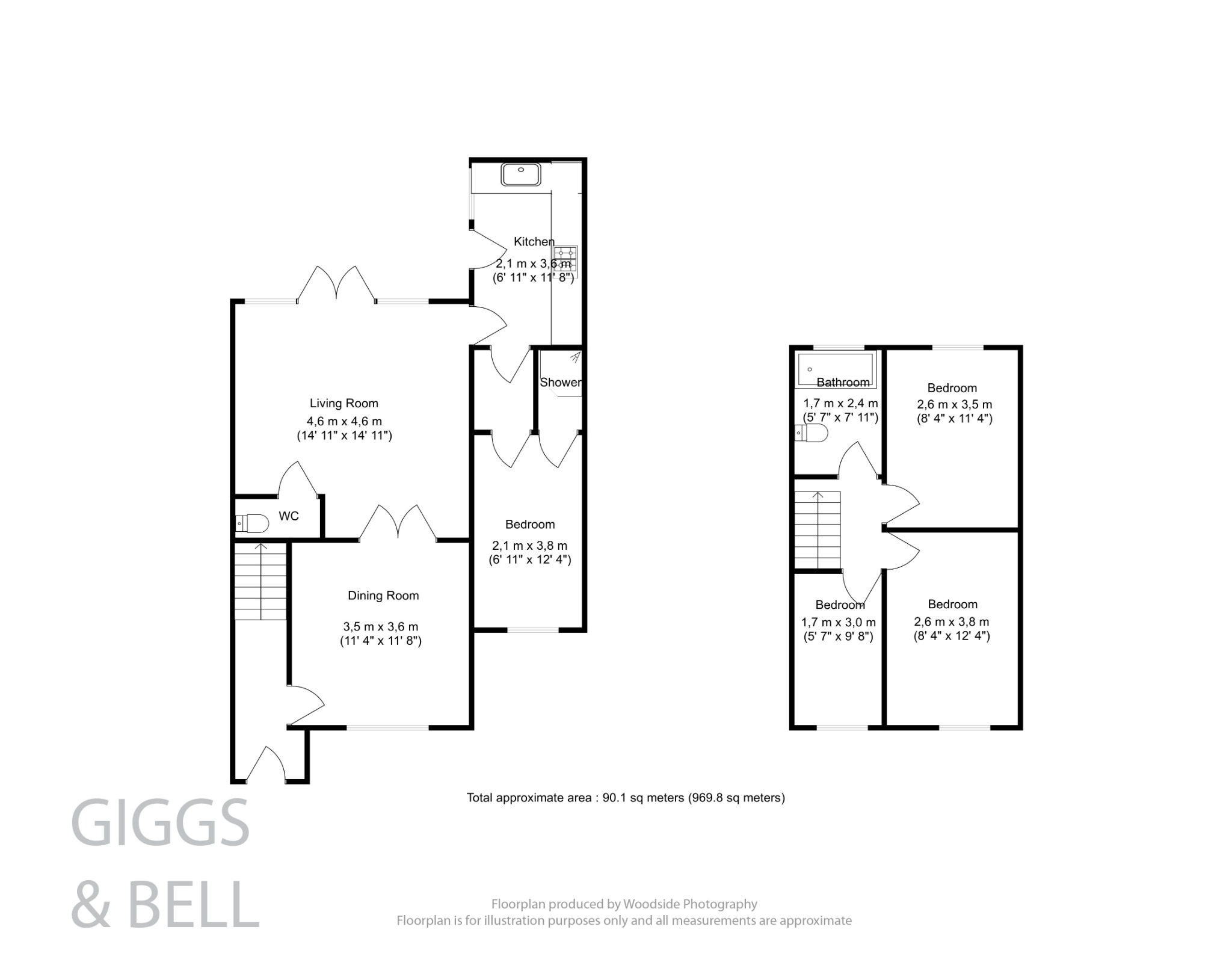 4 bed semi-detached house for sale in Field Fare Green, Luton - Property Floorplan