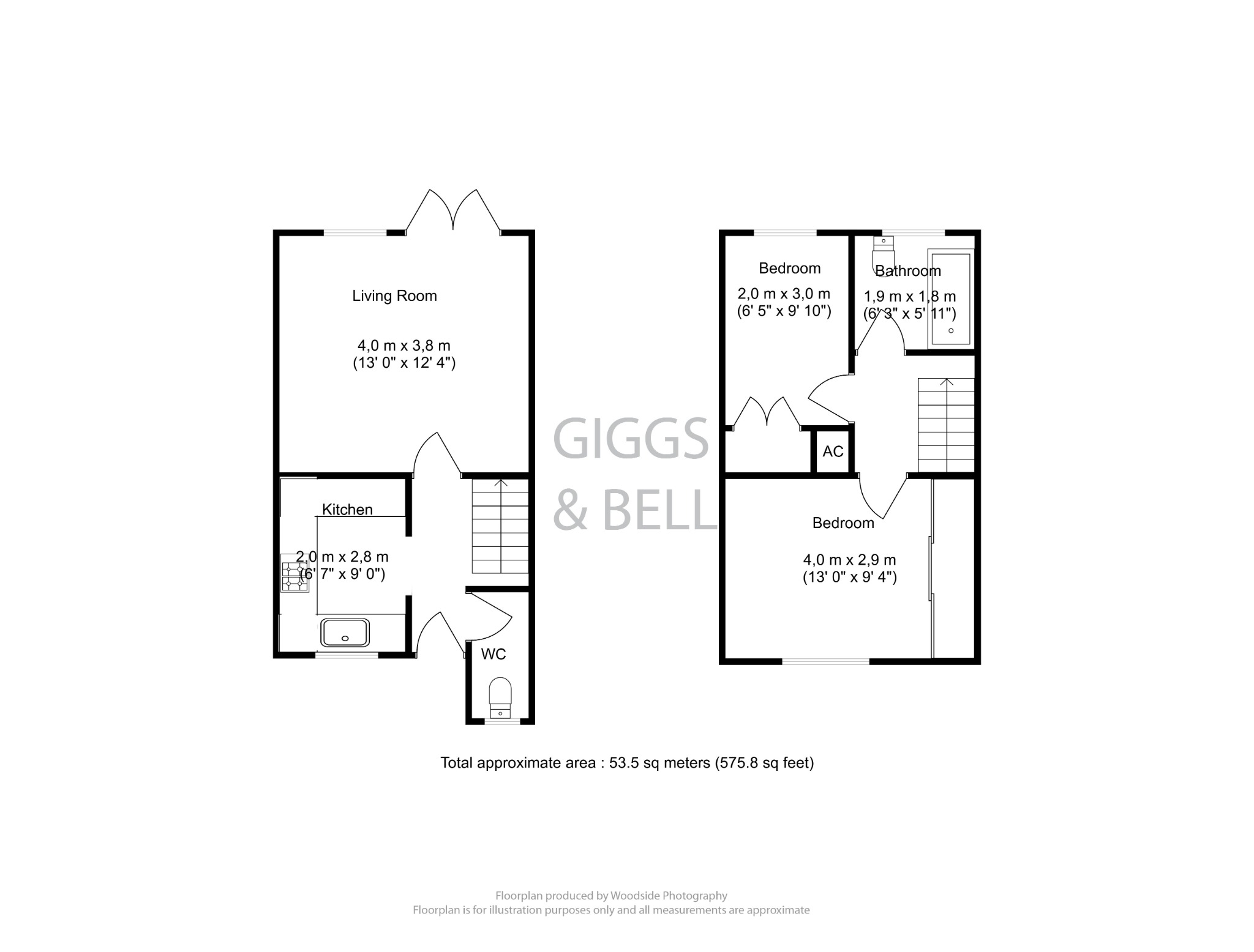 2 bed semi-detached house for sale in The Belfry, Luton - Property Floorplan