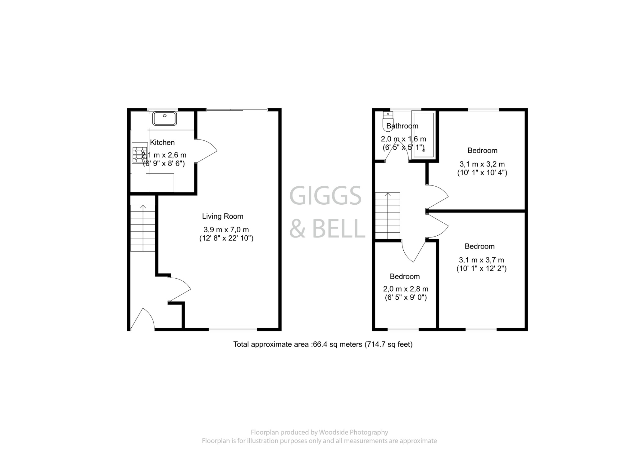 3 bed end of terrace house for sale in Halsey Drive, Hitchin - Property Floorplan
