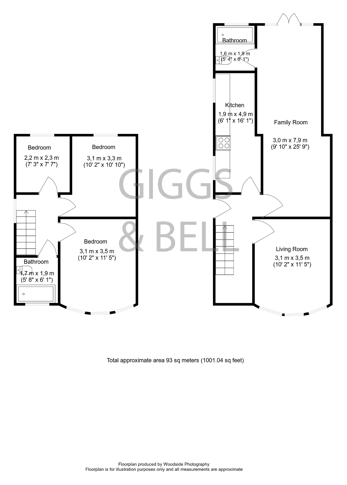 3 bed semi-detached house for sale in Beechwood Road, Bedfordshire - Property Floorplan