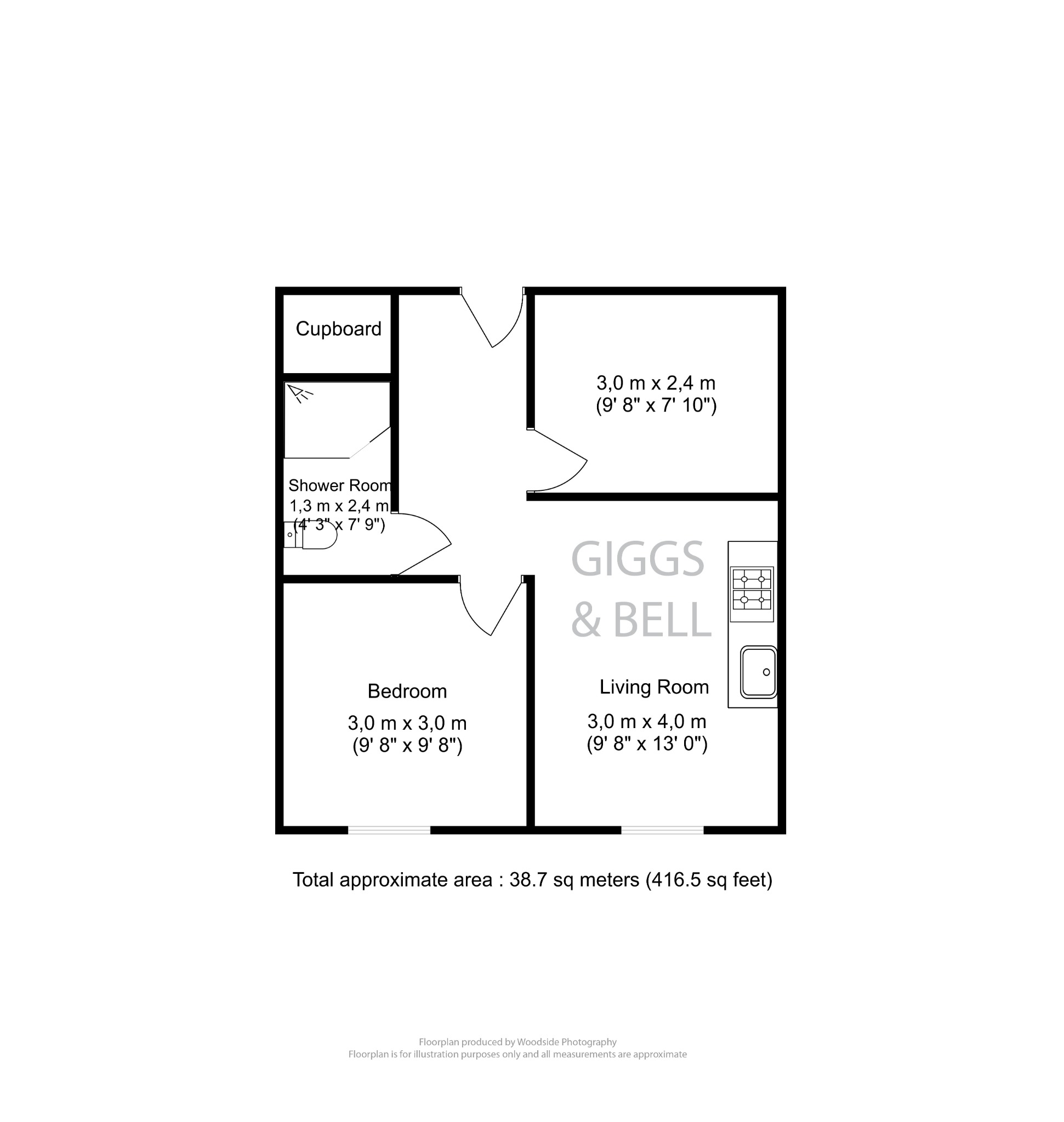 1 bed flat for sale in Laporte Way, Luton - Property Floorplan
