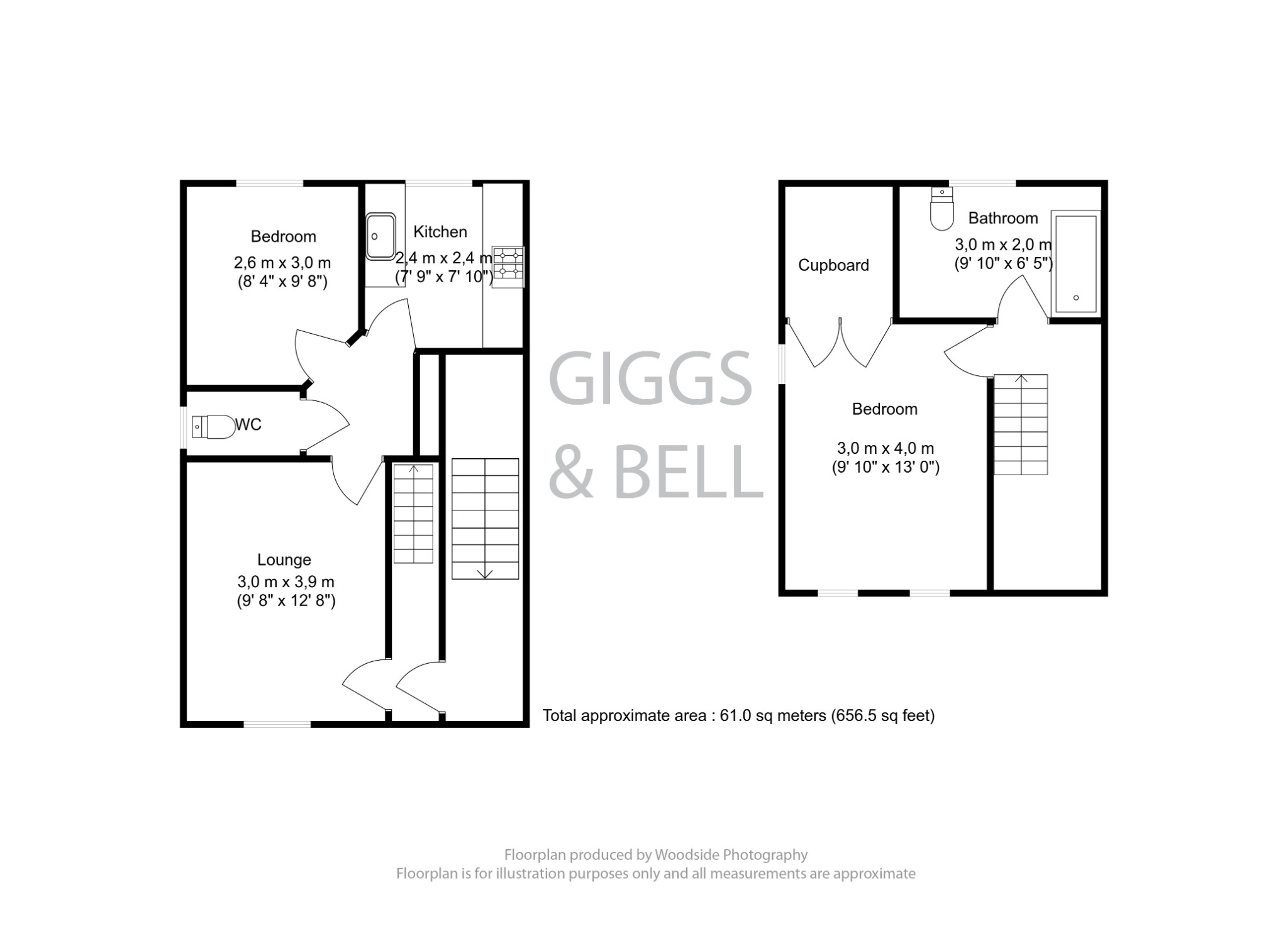 2 bed flat for sale in Albert Road, Luton - Property Floorplan