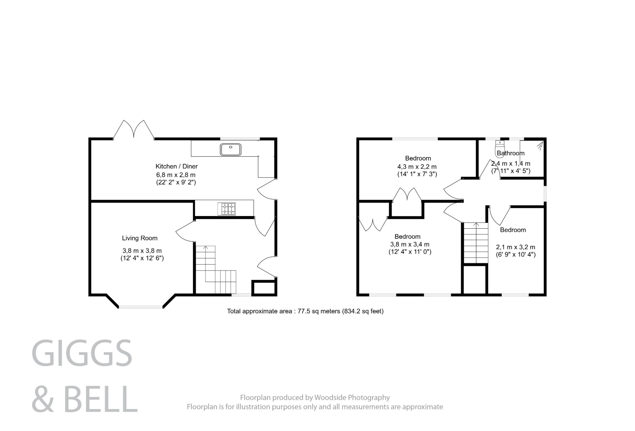 3 bed semi-detached house for sale in Exton Avenue, Luton - Property Floorplan