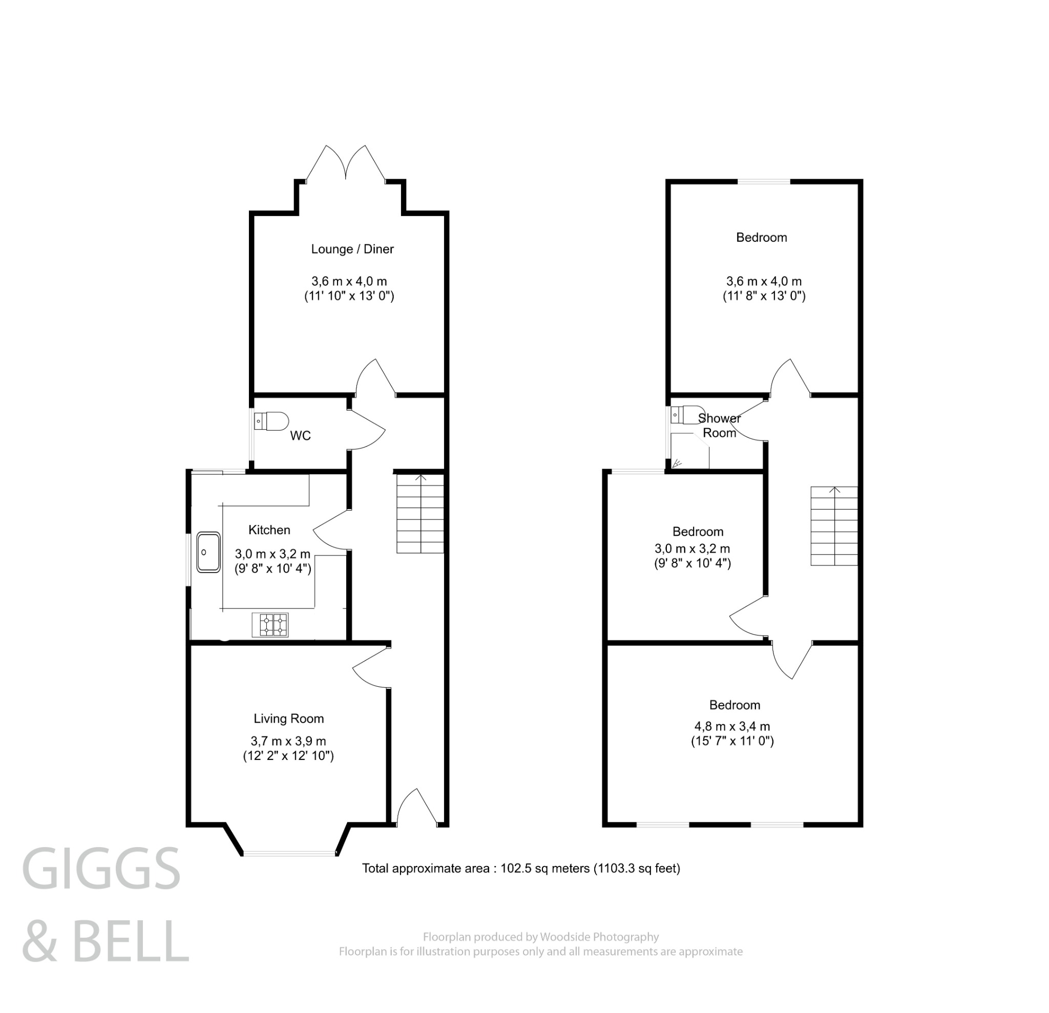 3 bed semi-detached house for sale in Reginald Street, Luton - Property Floorplan