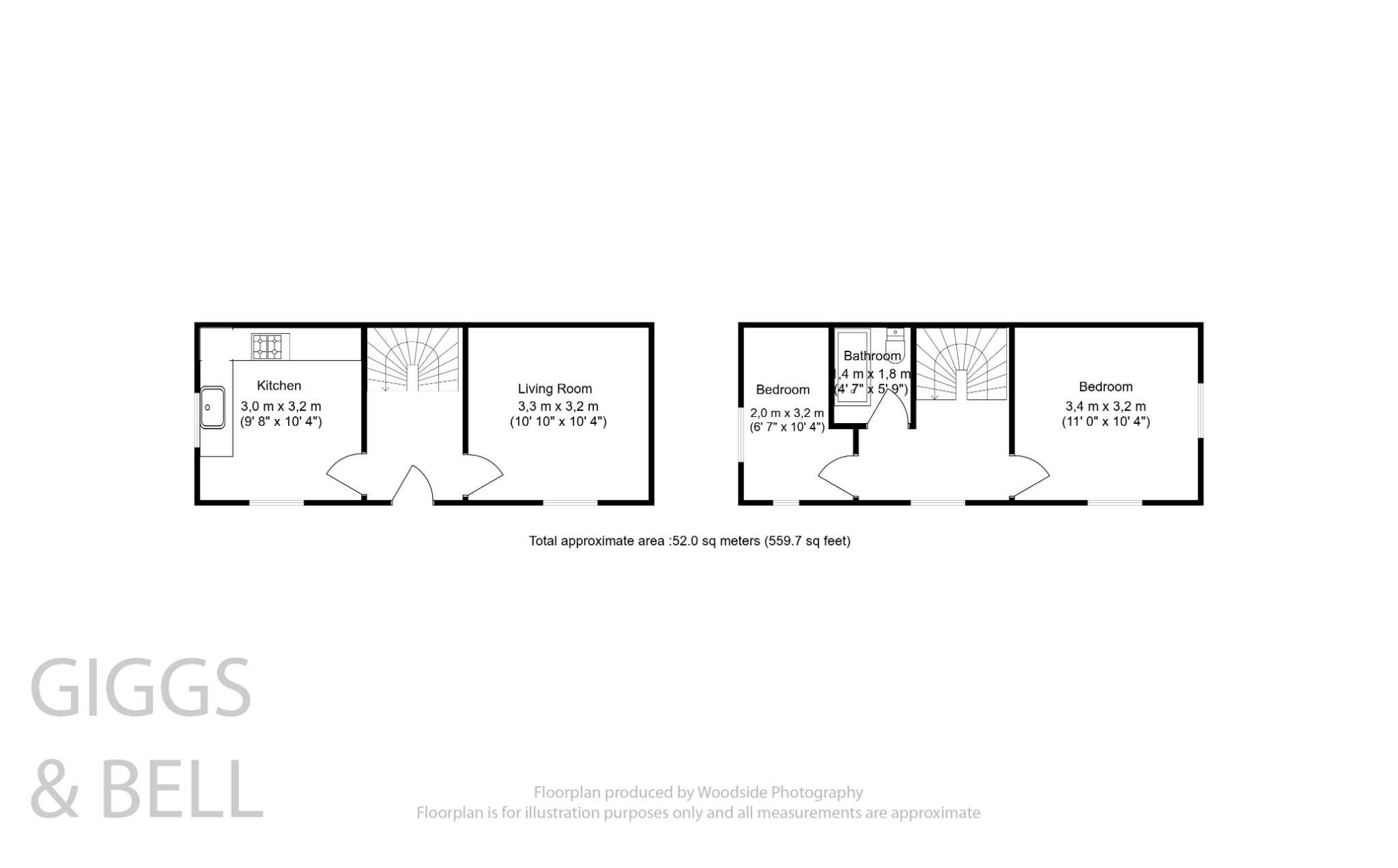 2 bed detached house for sale in Clarendon Road, Luton - Property Floorplan