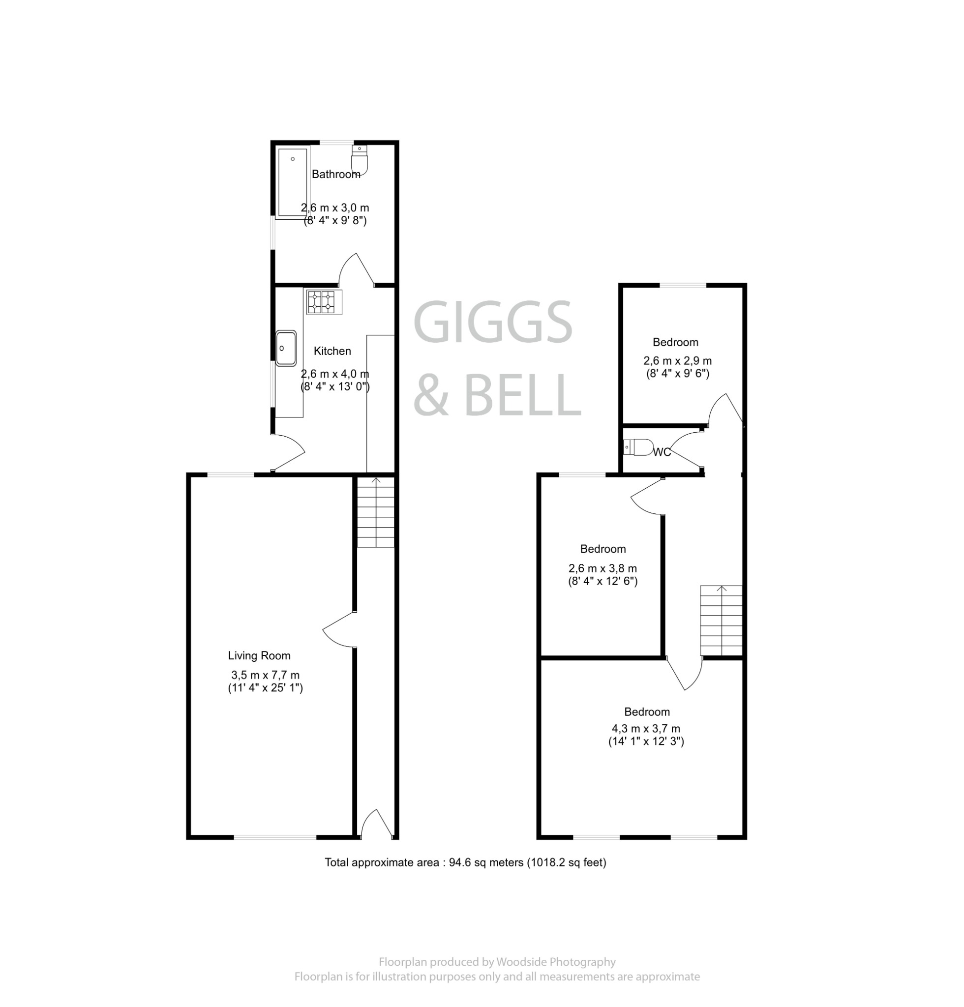3 bed terraced house for sale in Cowper Street, Luton - Property Floorplan