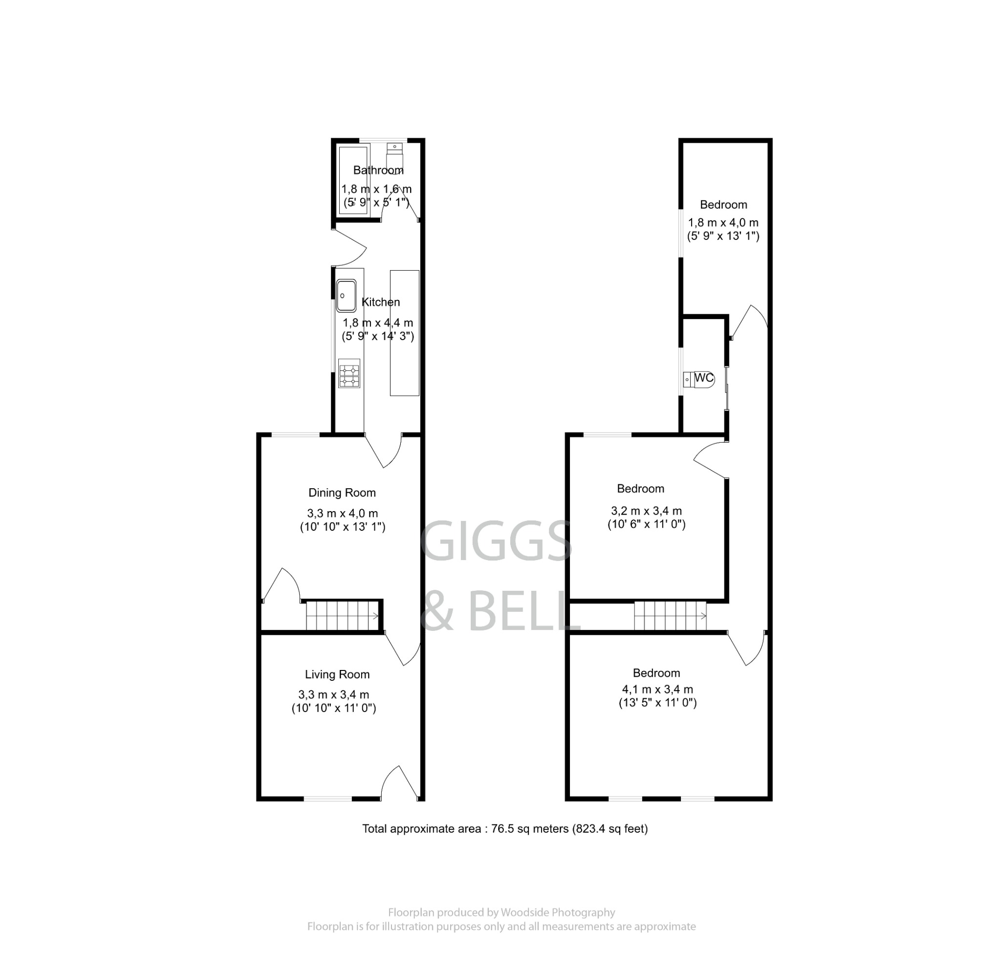 3 bed terraced house for sale in Warwick Road West, Luton - Property Floorplan