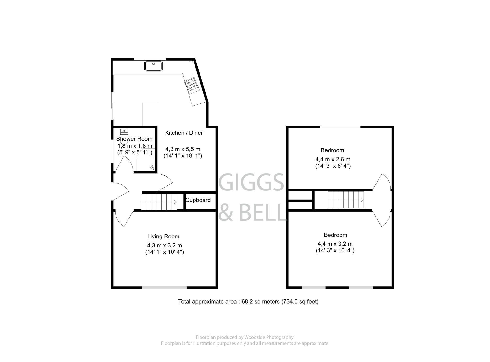 2 bed semi-detached house for sale in Lime Tree Close, Luton - Property Floorplan