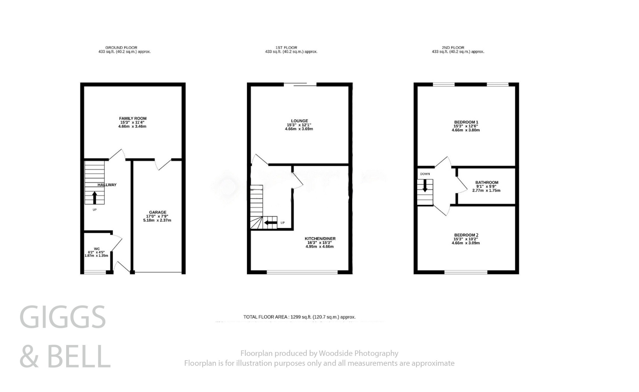 2 bed terraced house for sale in Fermor Crescent, Luton - Property Floorplan