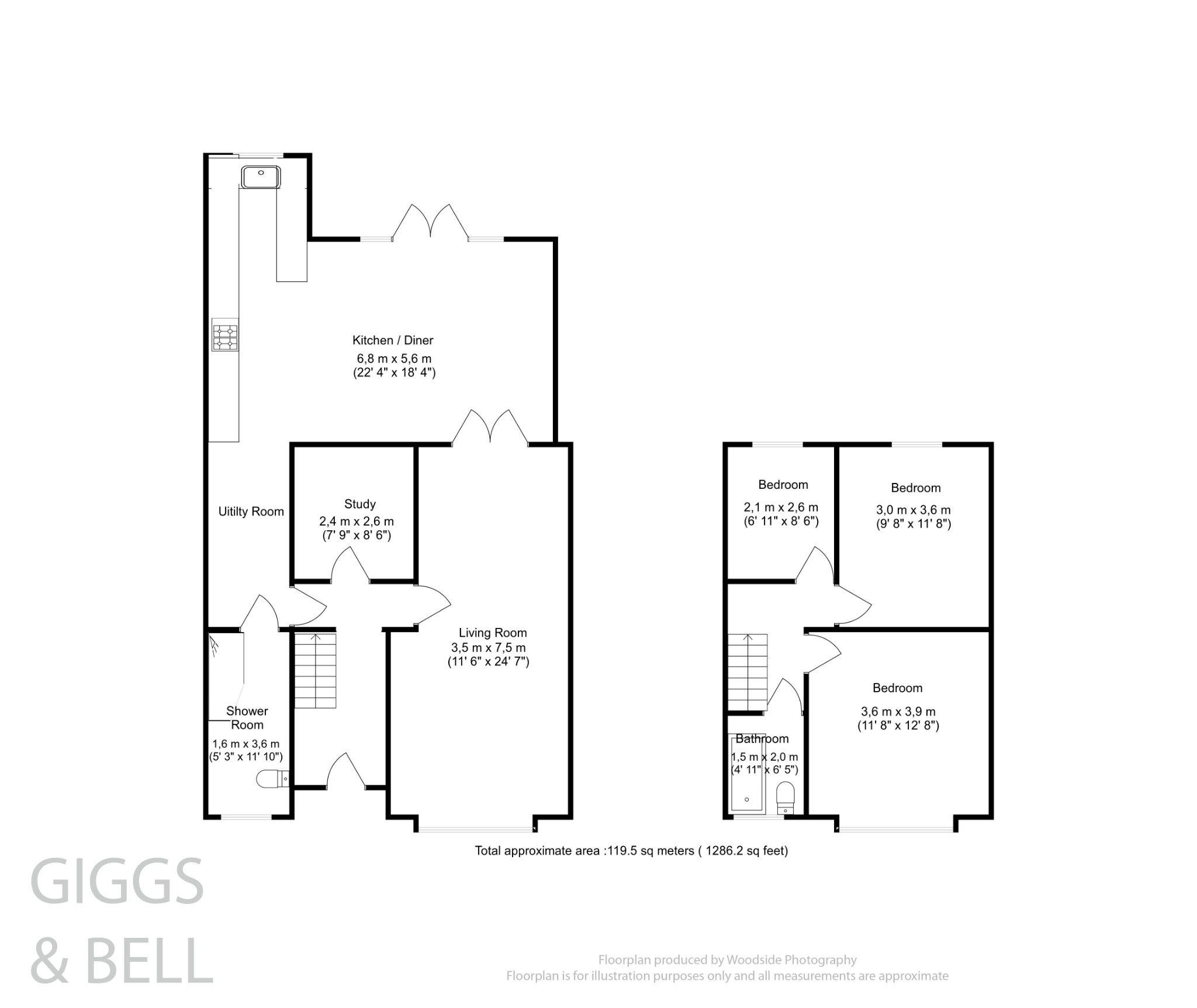 3 bed semi-detached house for sale in Oakley Road, Luton - Property Floorplan