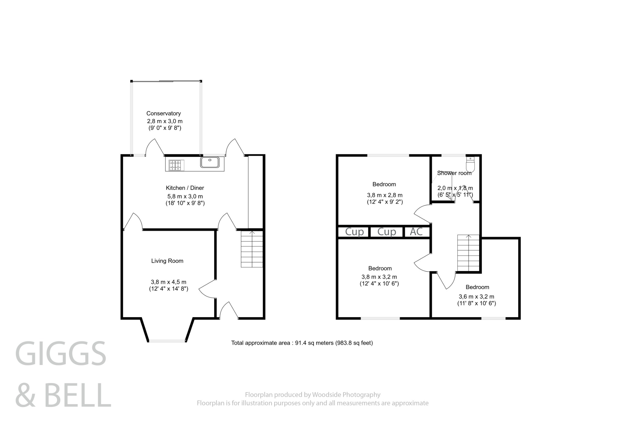 3 bed terraced house for sale in Whipperley Way, Luton - Property Floorplan
