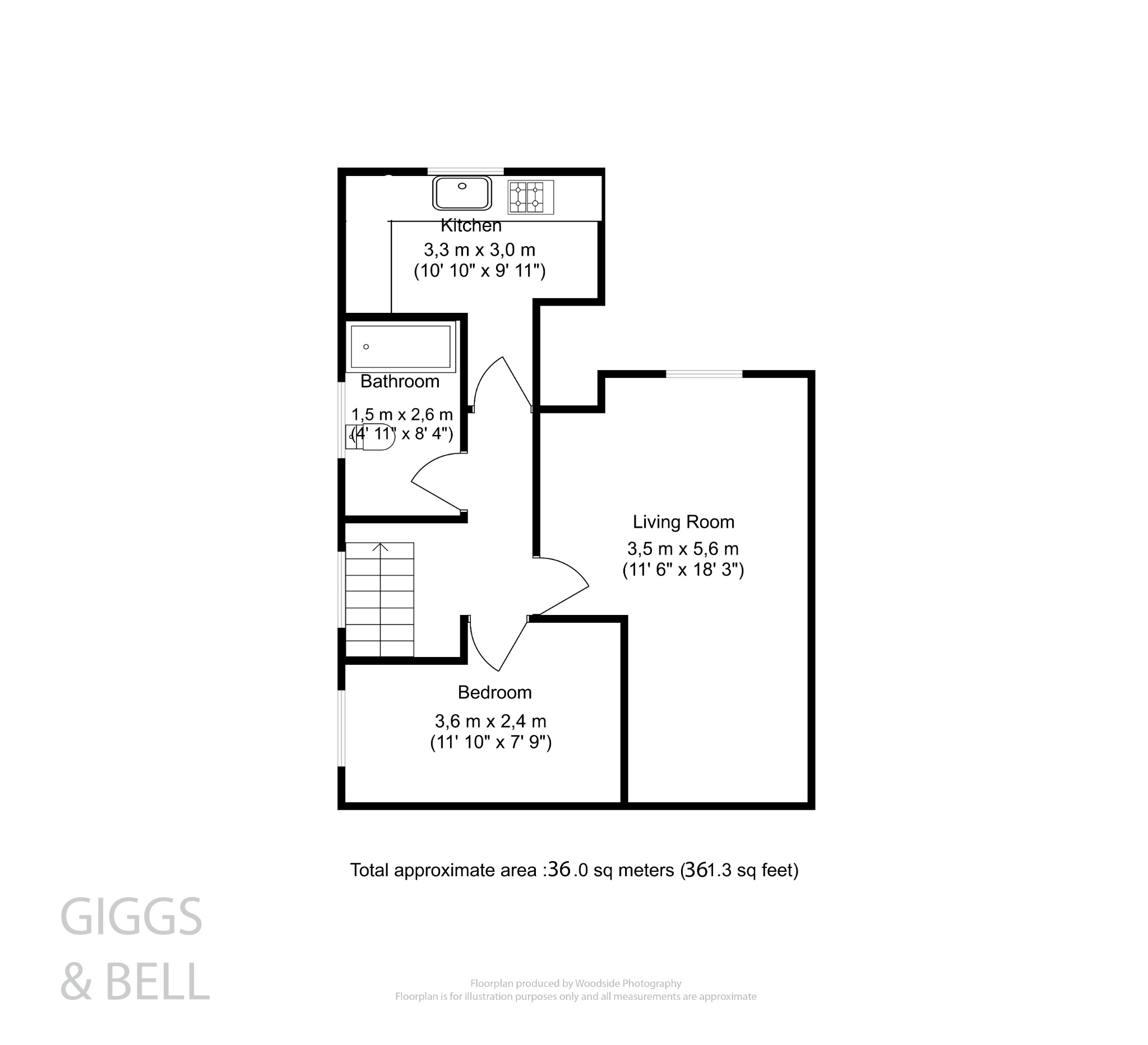 1 bed flat for sale in Crescent Road, Luton - Property Floorplan